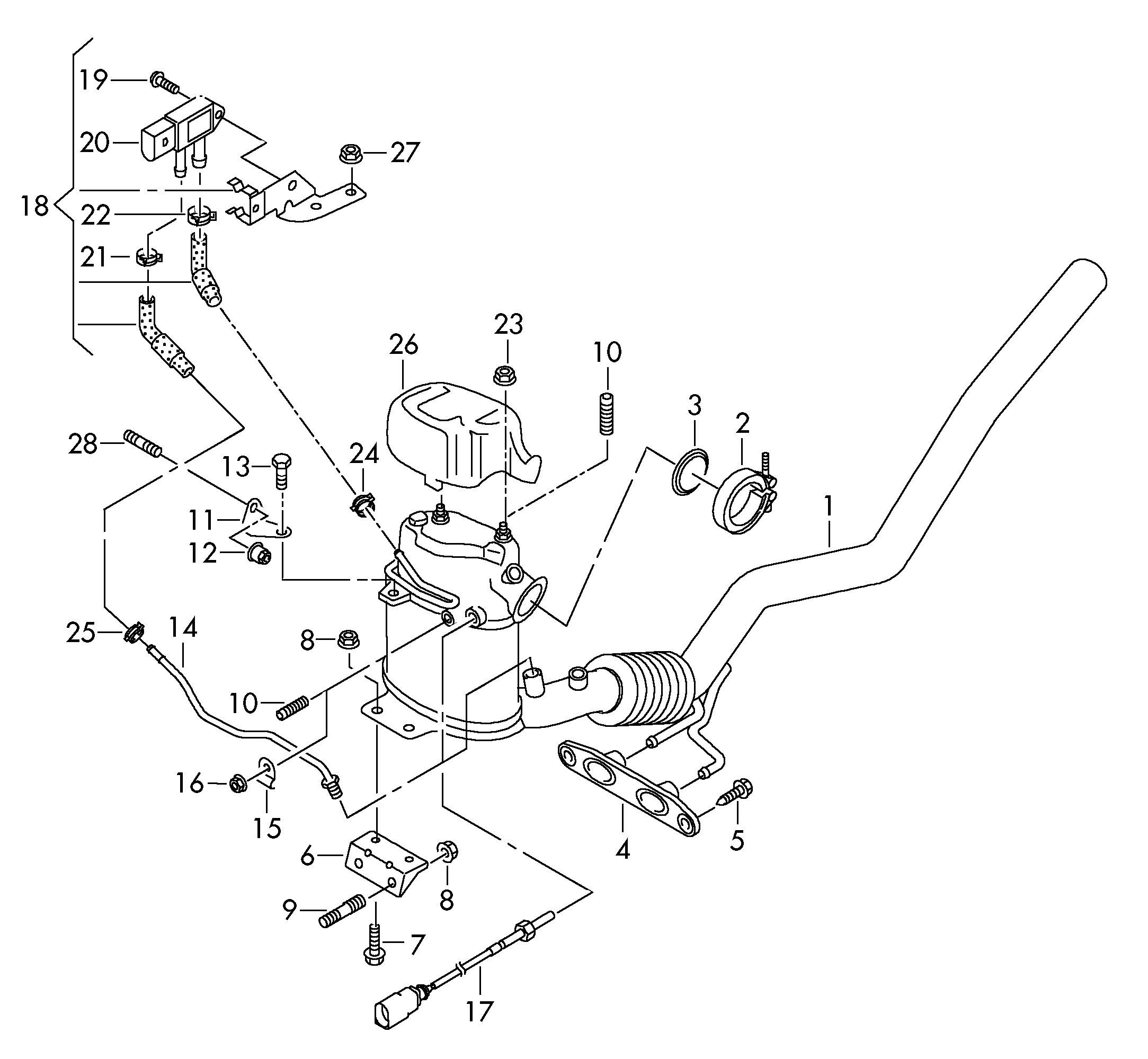 Seat 3C0 131 552Q - Sensori, pakokaasupaine inparts.fi