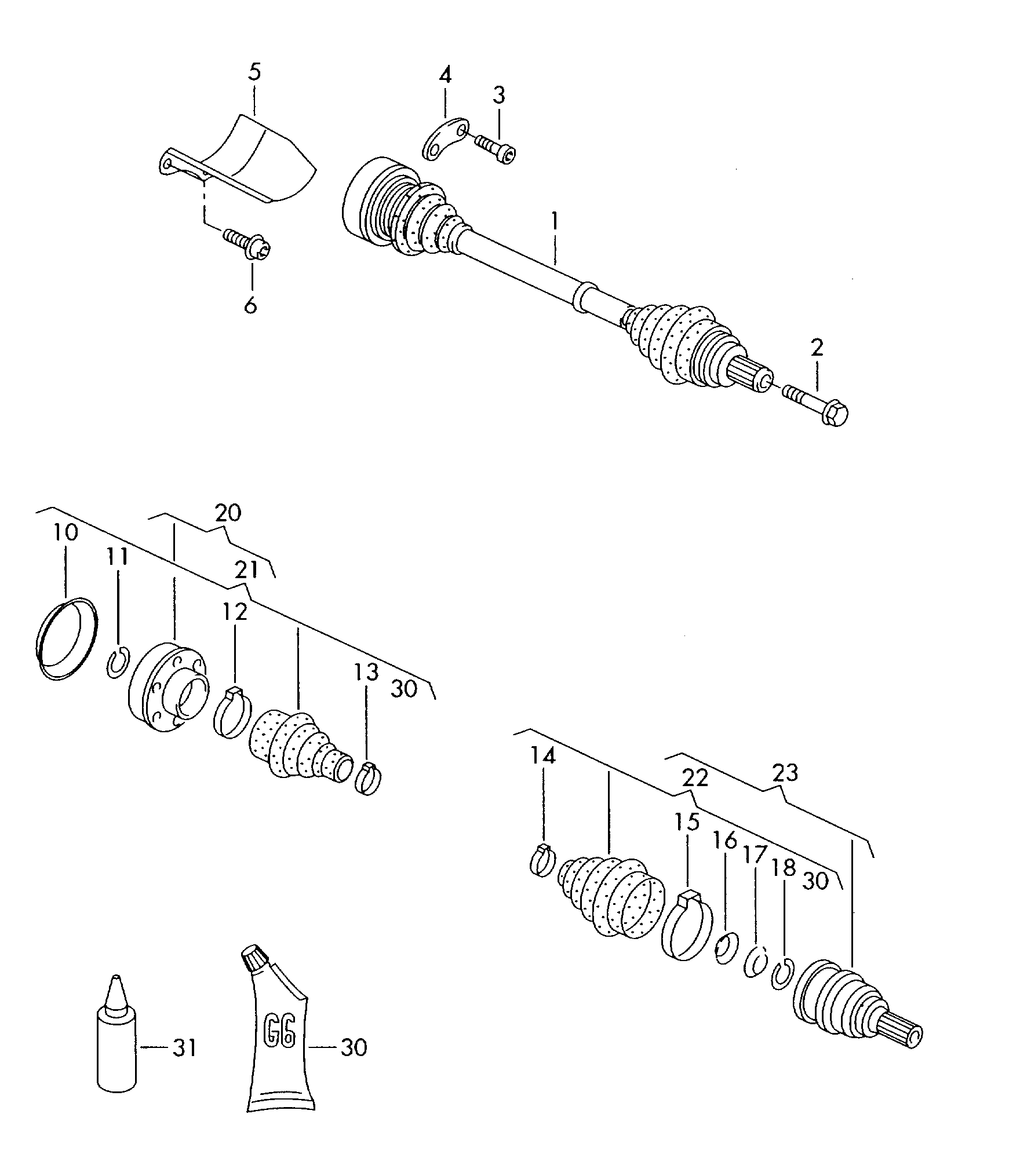 Skoda 1K0 498 203 A - Paljekumi, vetoakseli inparts.fi