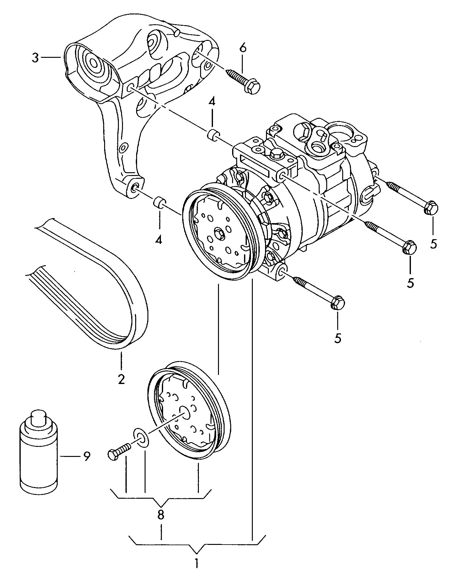 Skoda 5N0820803H - Kompressori, ilmastointilaite inparts.fi