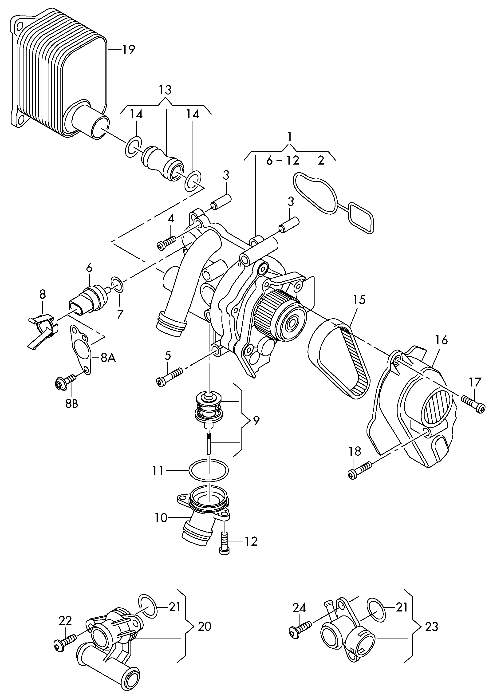 VAG WHT001688 - Tiiviste, termostaattikotelo inparts.fi