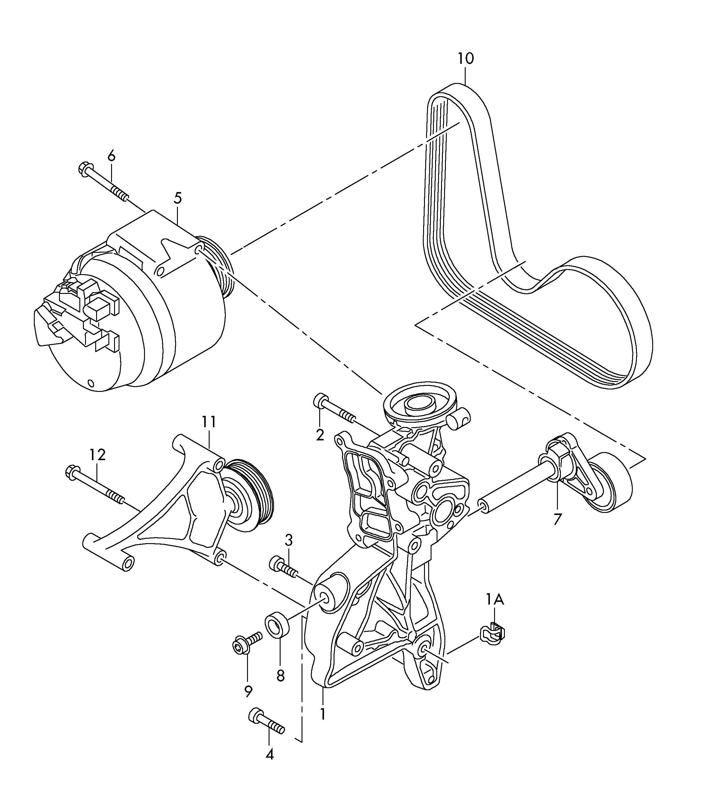 Seat 06J903133D - Hihnankiristin, moniurahihna inparts.fi