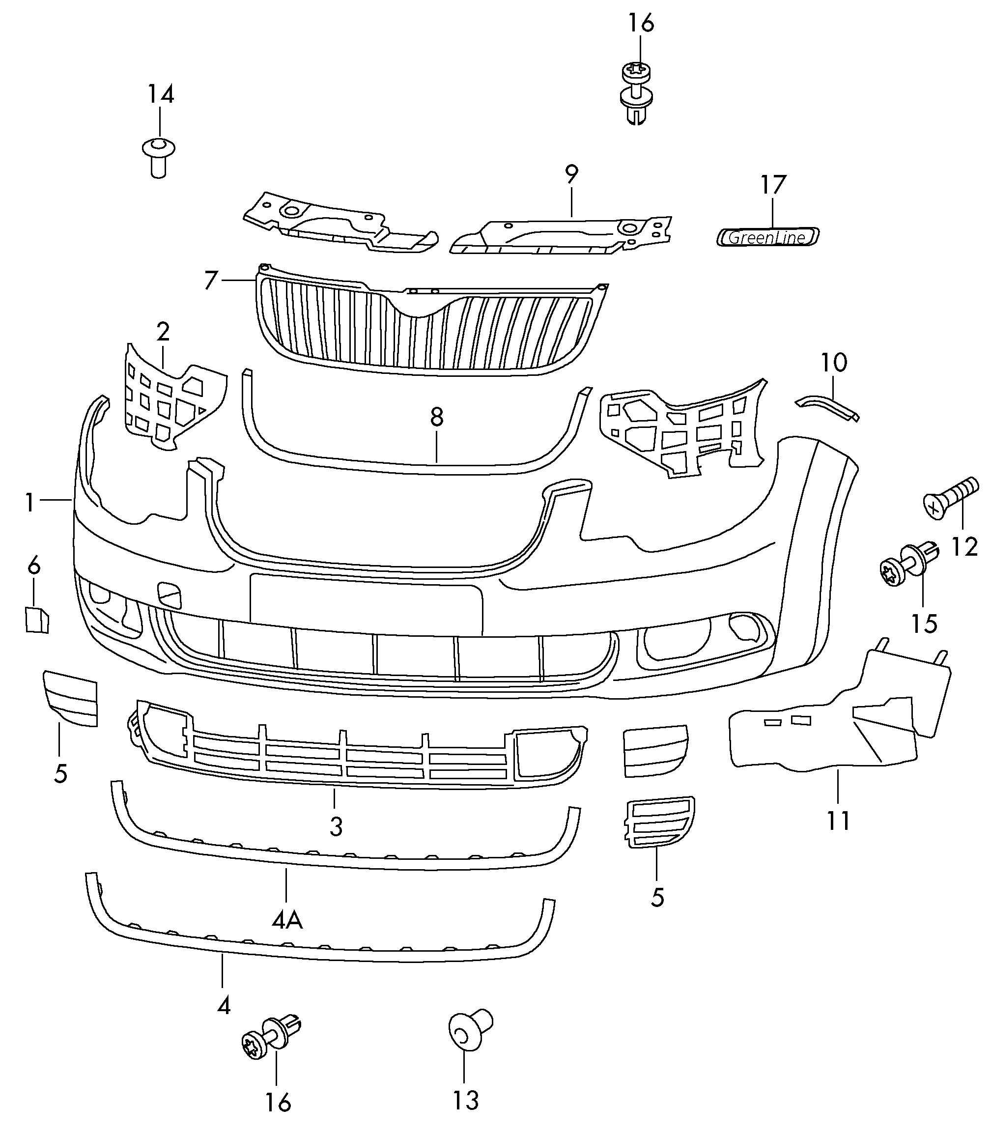 Skoda 3T0807055 - Pidike, puskuri inparts.fi