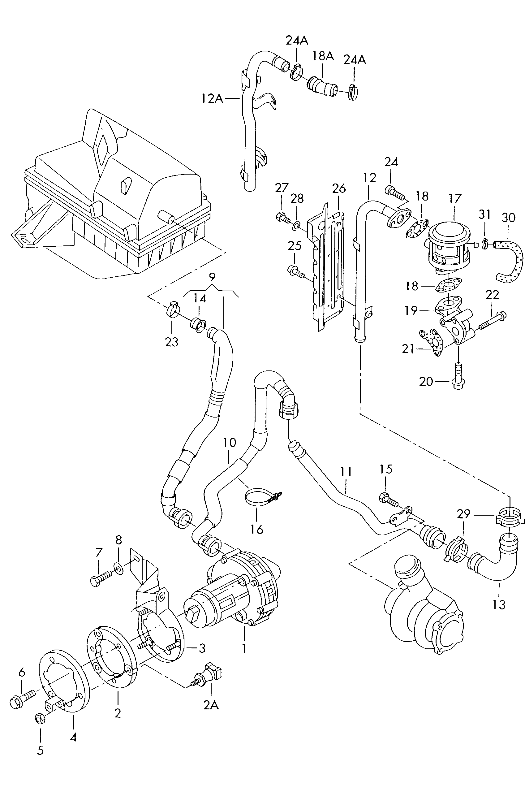 VAG 06B 131 101 G - Venttiili, toisioilma pumppujärjestelmä inparts.fi