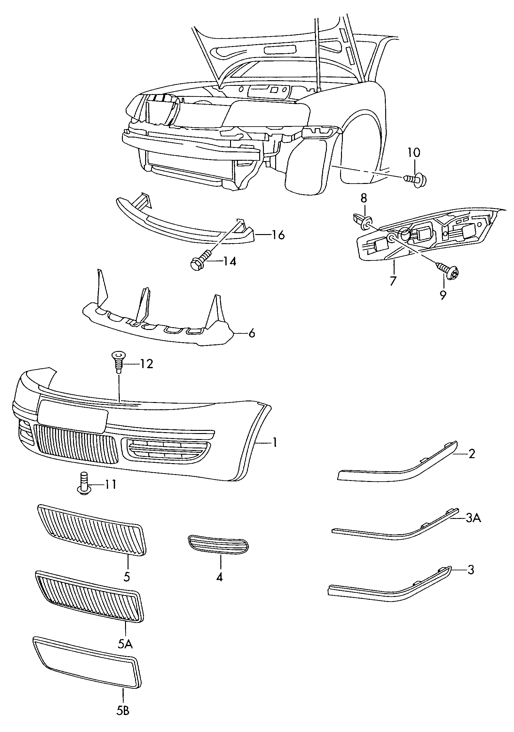 VAG 3U0807109A - Kannatin, iskunvaimentaja inparts.fi