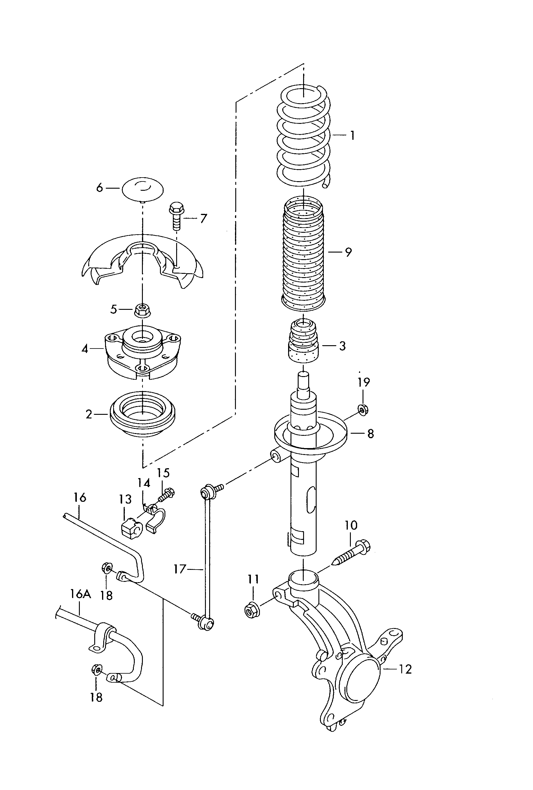 Skoda 6Q0 411 105 AG - Jousi (auton jousitus) inparts.fi