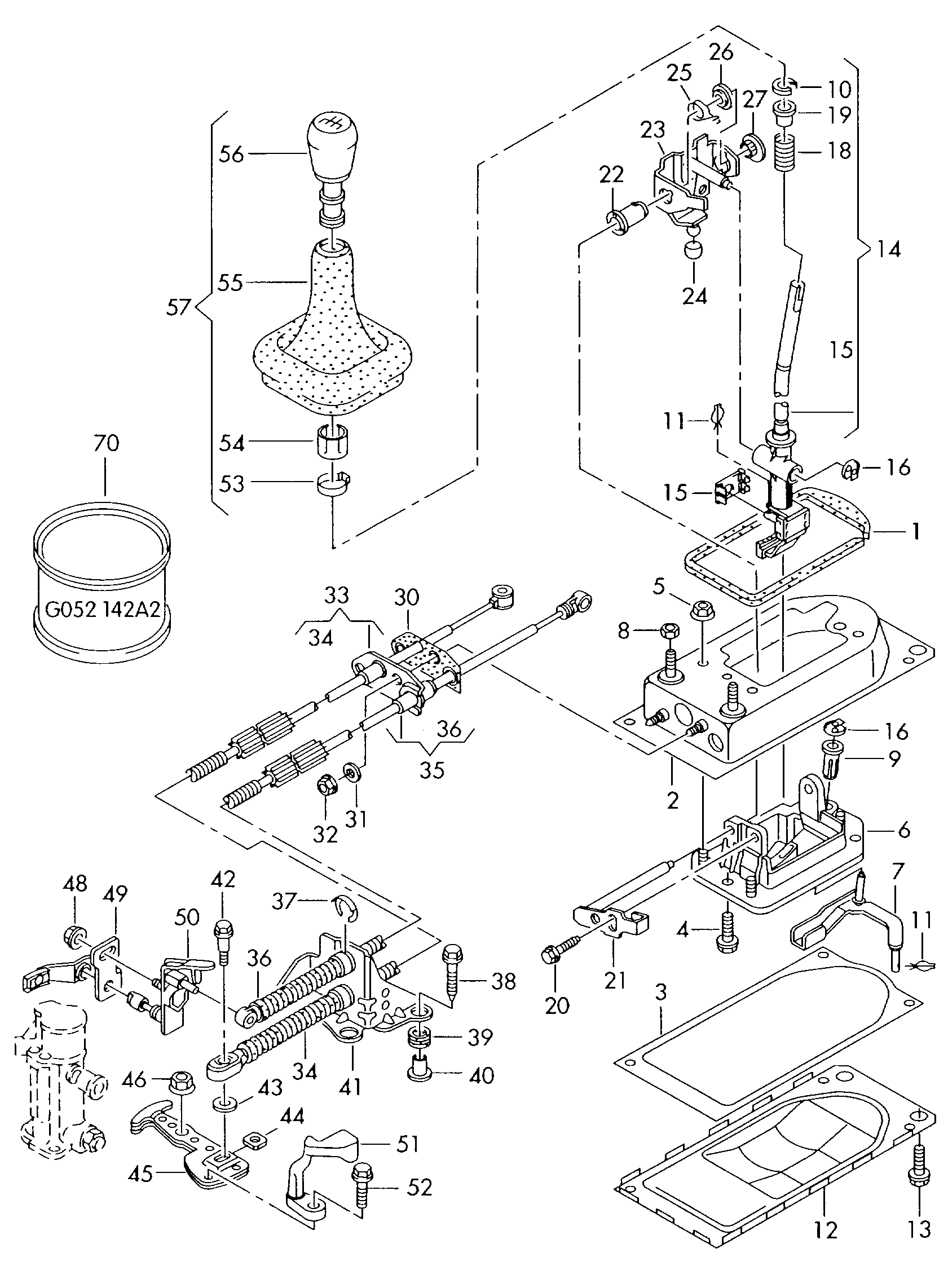 Seat 357 711 124A - Hela, valitsin / siirtotanko inparts.fi