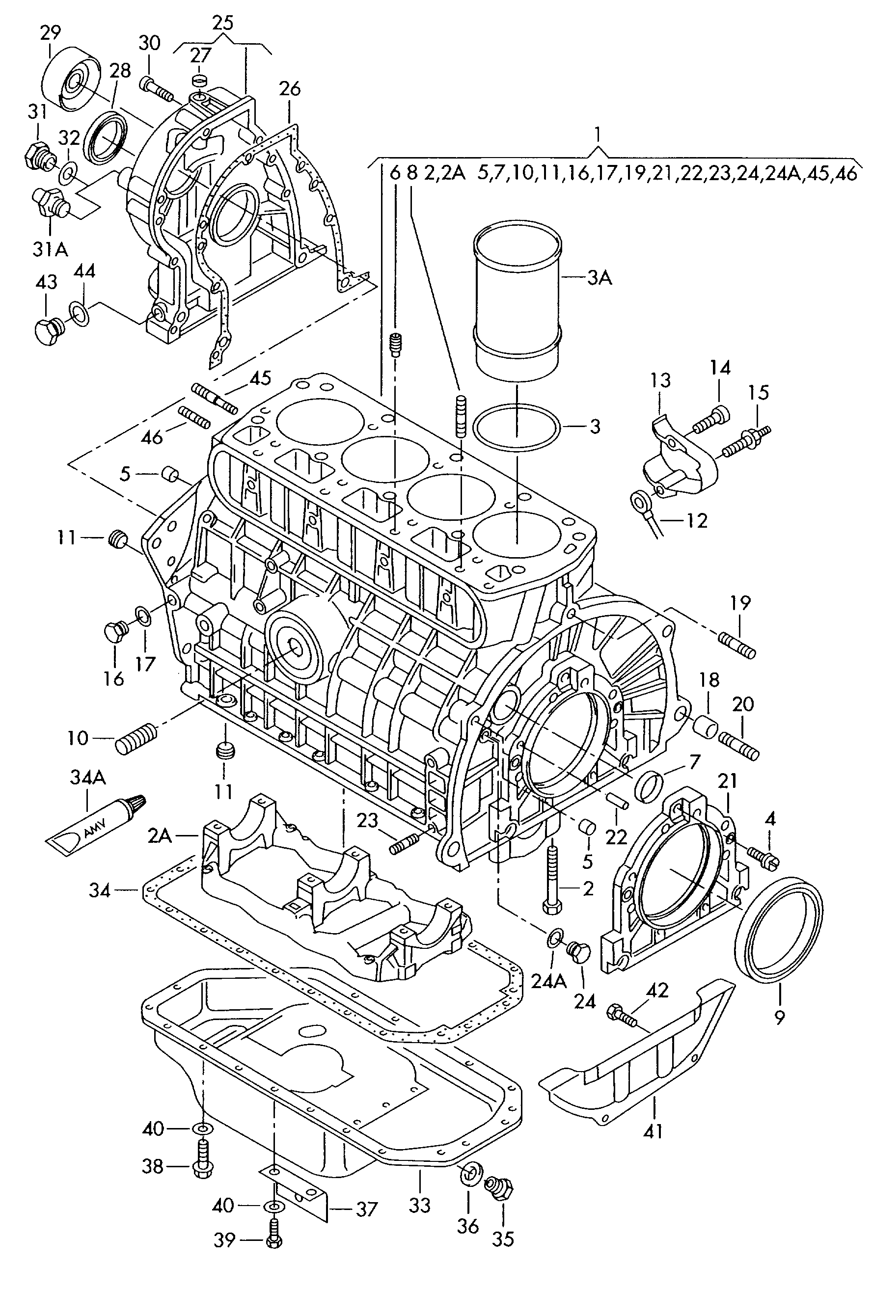 Seat 047 103 085 A - Akselitiiviste, kampiakseli inparts.fi