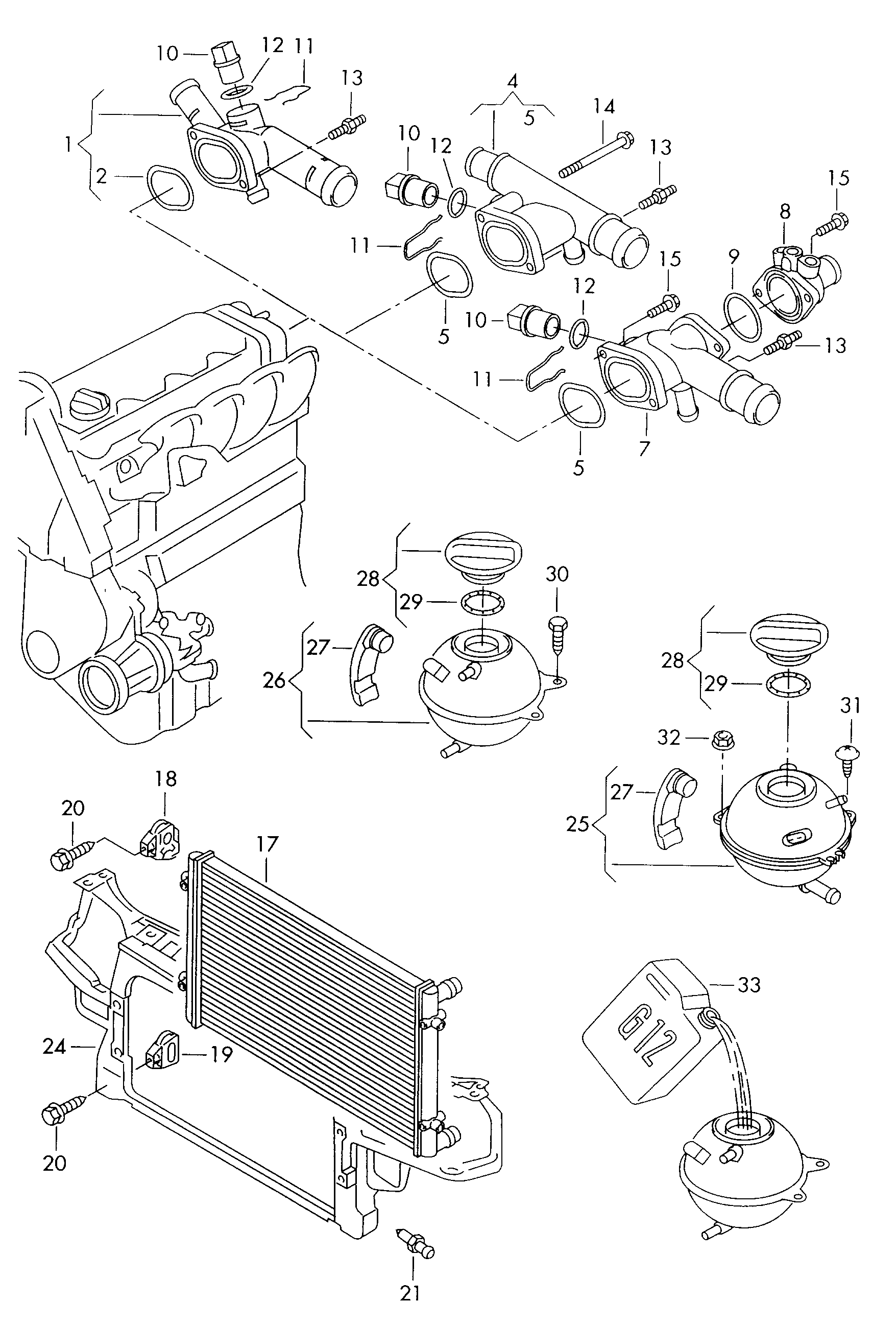 VW 1J0 121 403 B - Nestesäiliö, jäähdytysneste inparts.fi