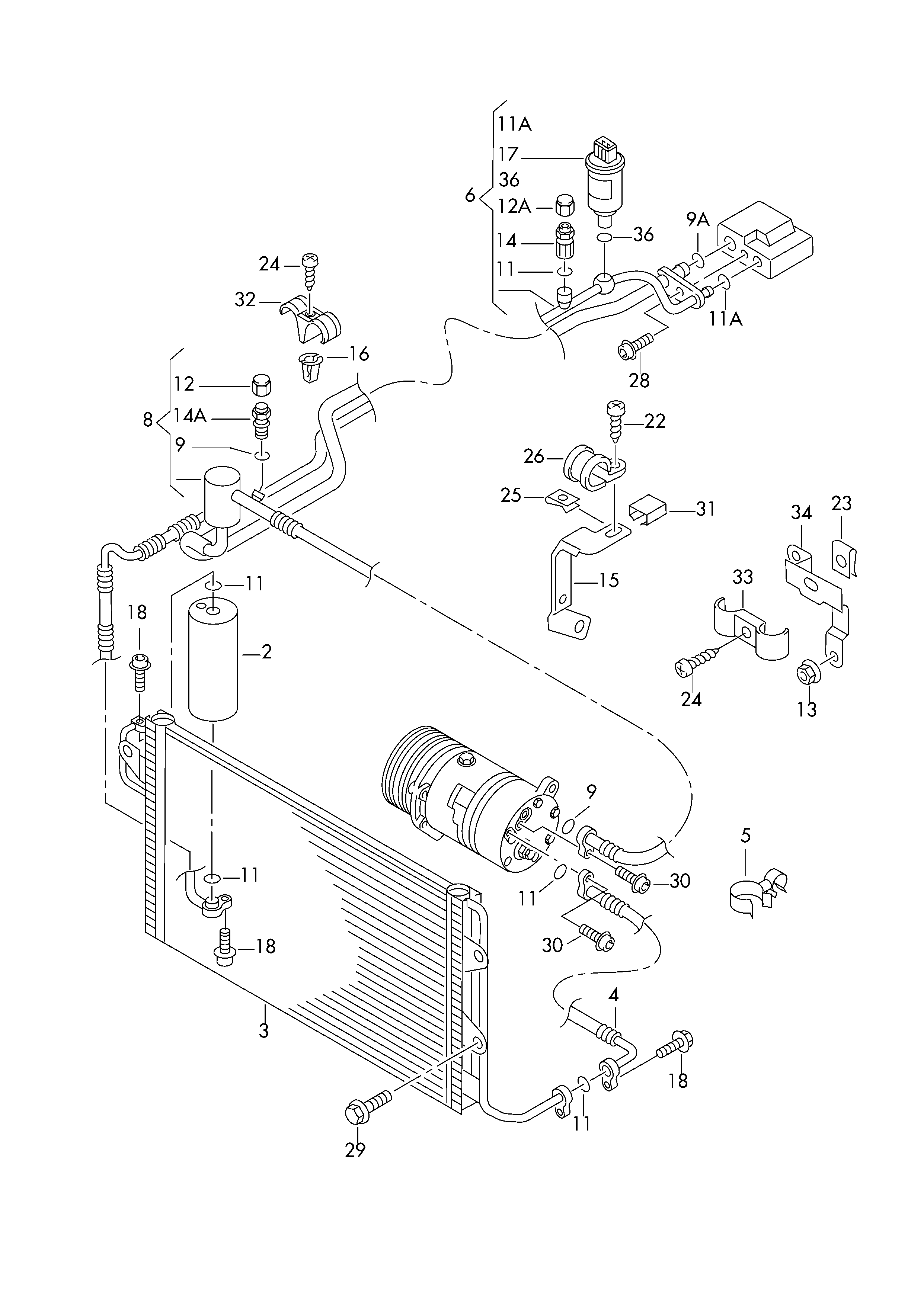 VAG 1J0820413N - Lauhdutin, ilmastointilaite inparts.fi