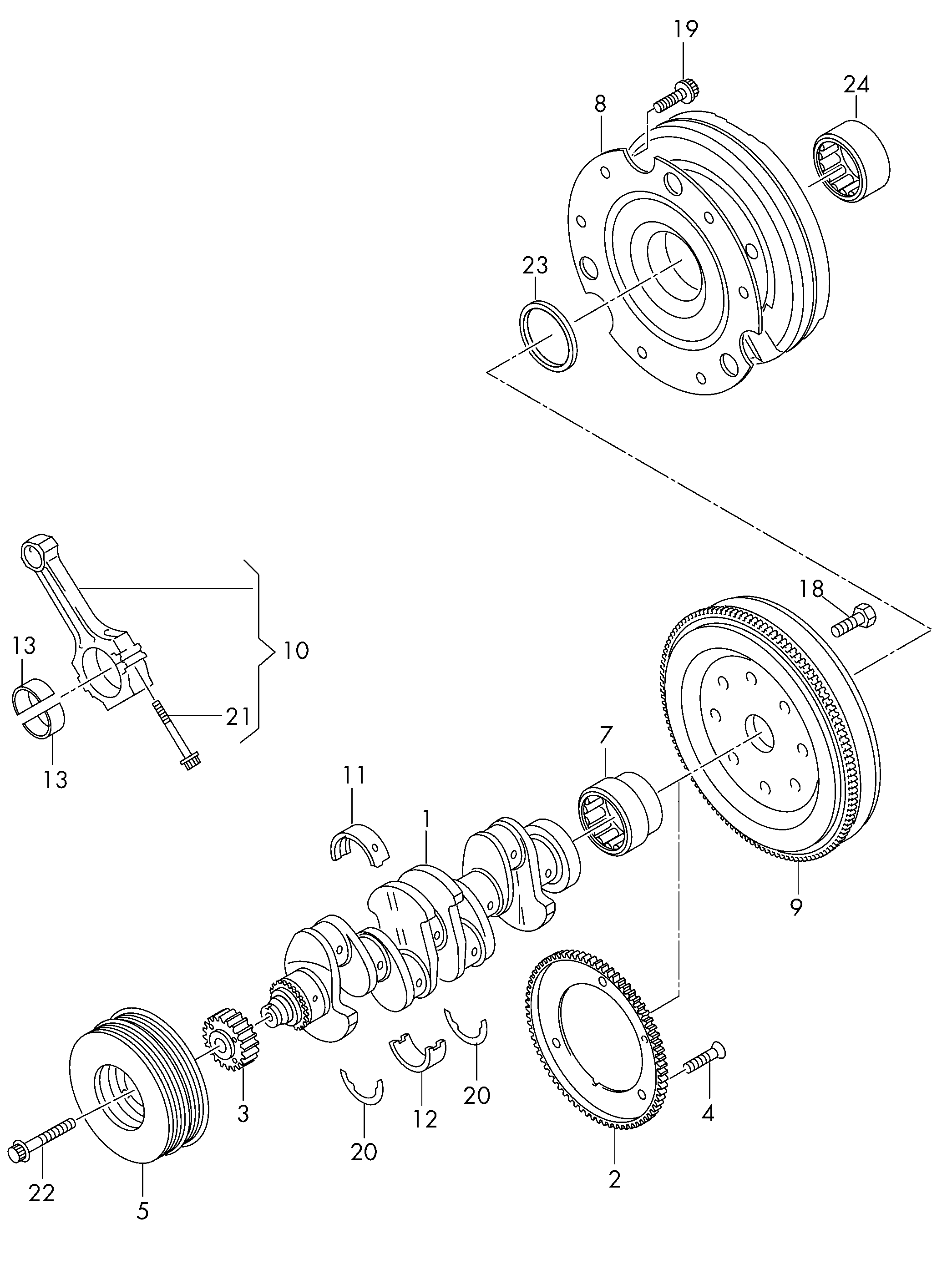 Seat 06H 105 243 K - Hihnapyörä, kampiakseli inparts.fi