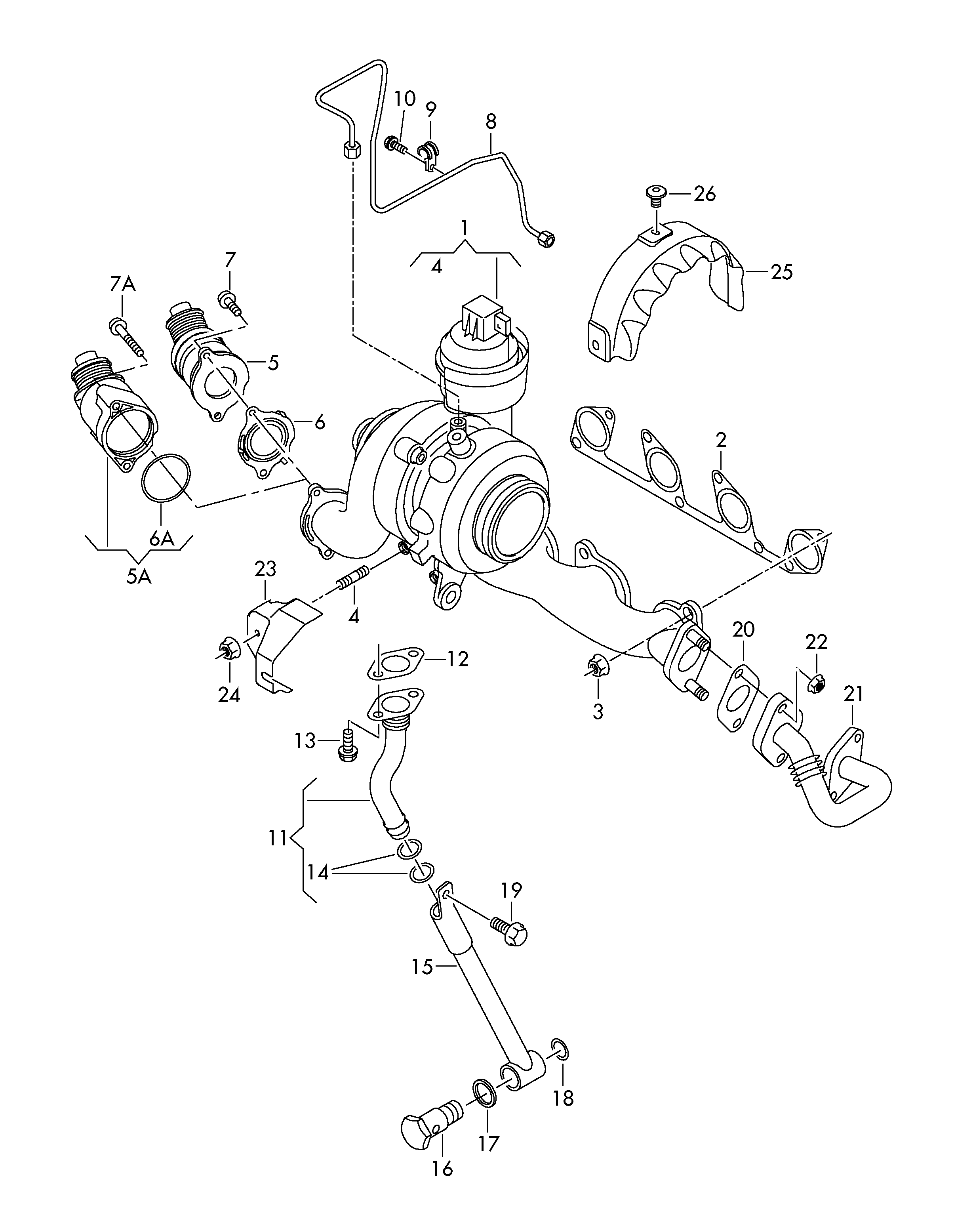 VAG 03L198716A - Ohjausrasia, ahdin inparts.fi