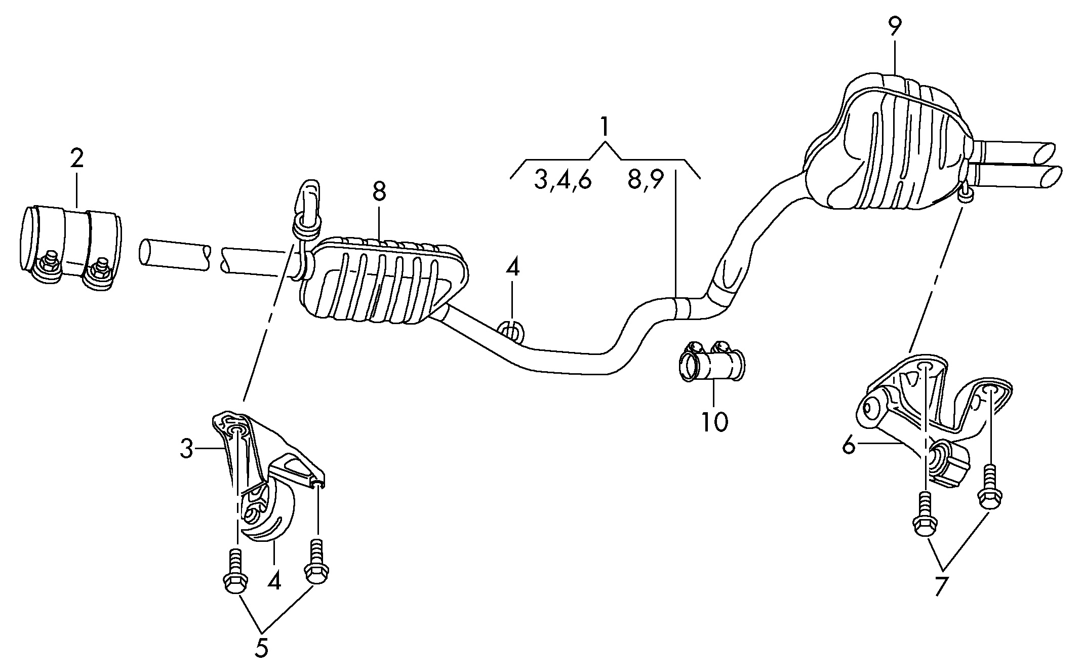 Seat 1K0253141F - Putkenliitin, pakoputkisto inparts.fi