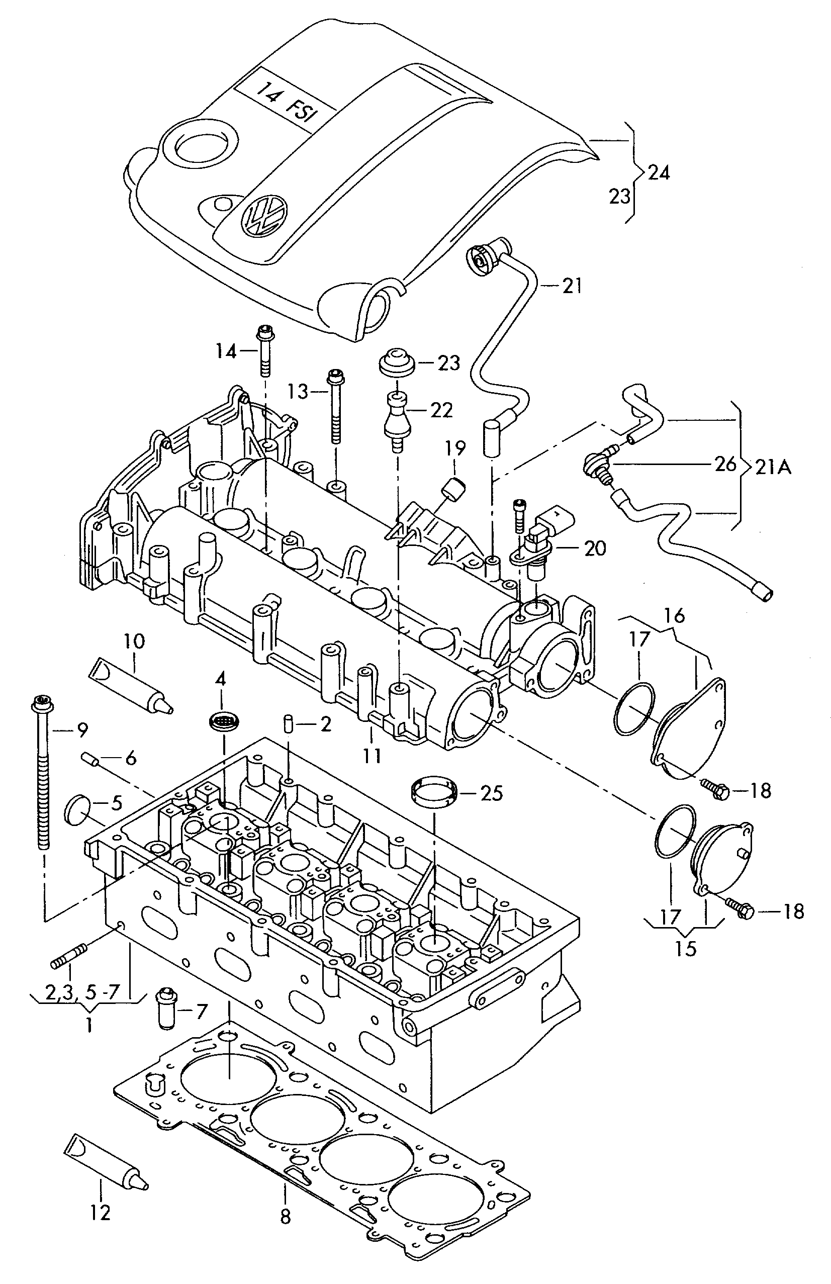 Skoda 03C 103 383 R - Tiiviste, sylinterikansi inparts.fi