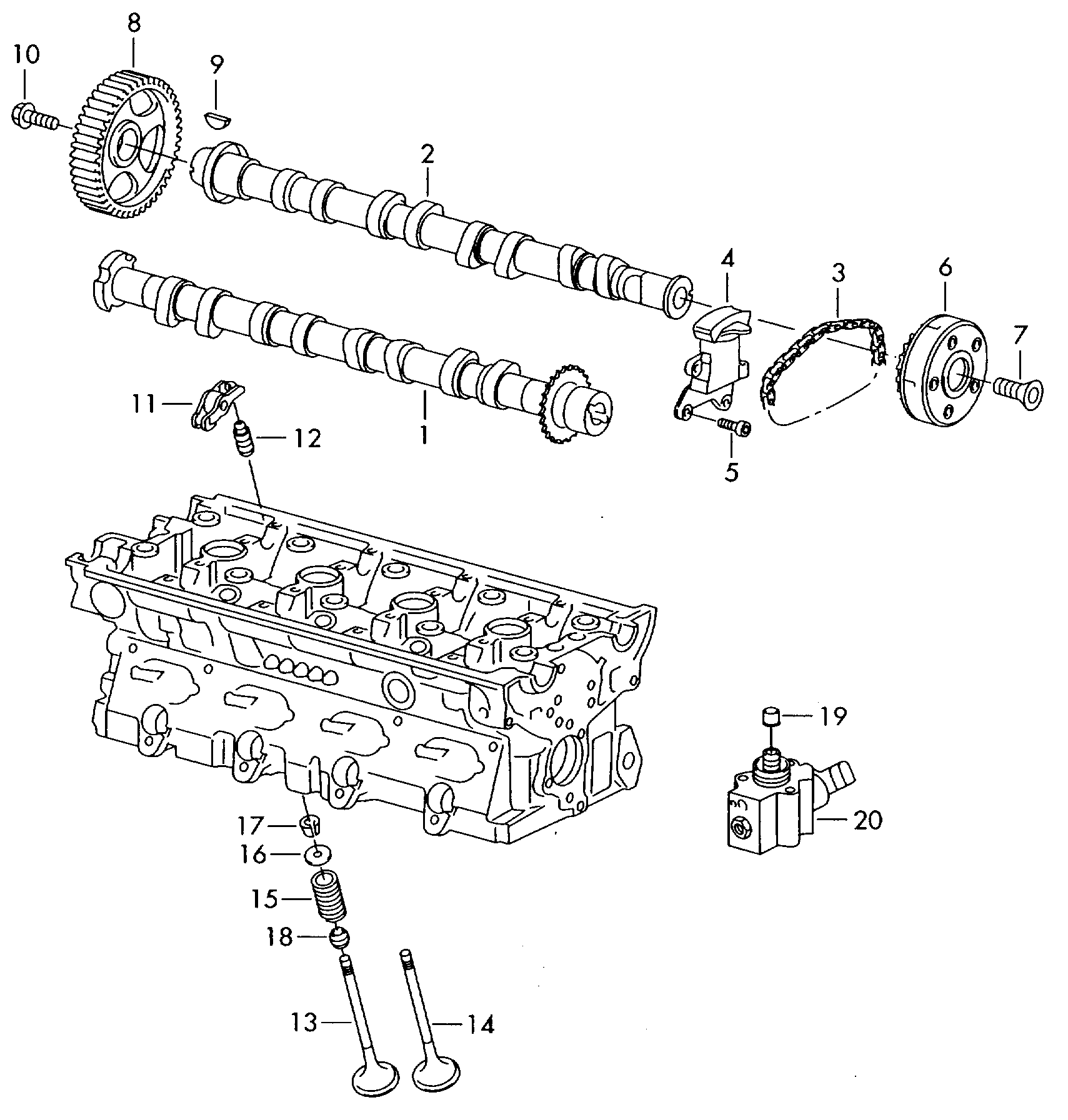 Skoda 06F 109 088 J - Nokka-akselin ajoitussäädin inparts.fi