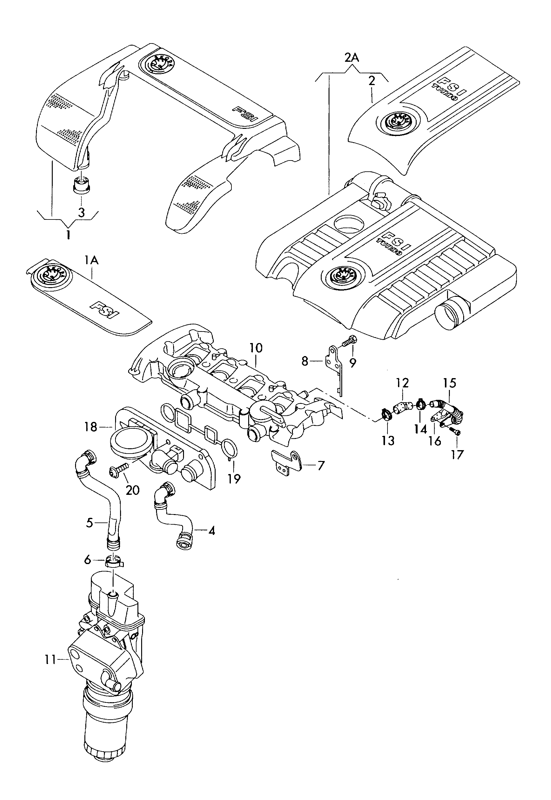 VAG 06F 103 235 - Letku, venttiilikopan tuuletus inparts.fi