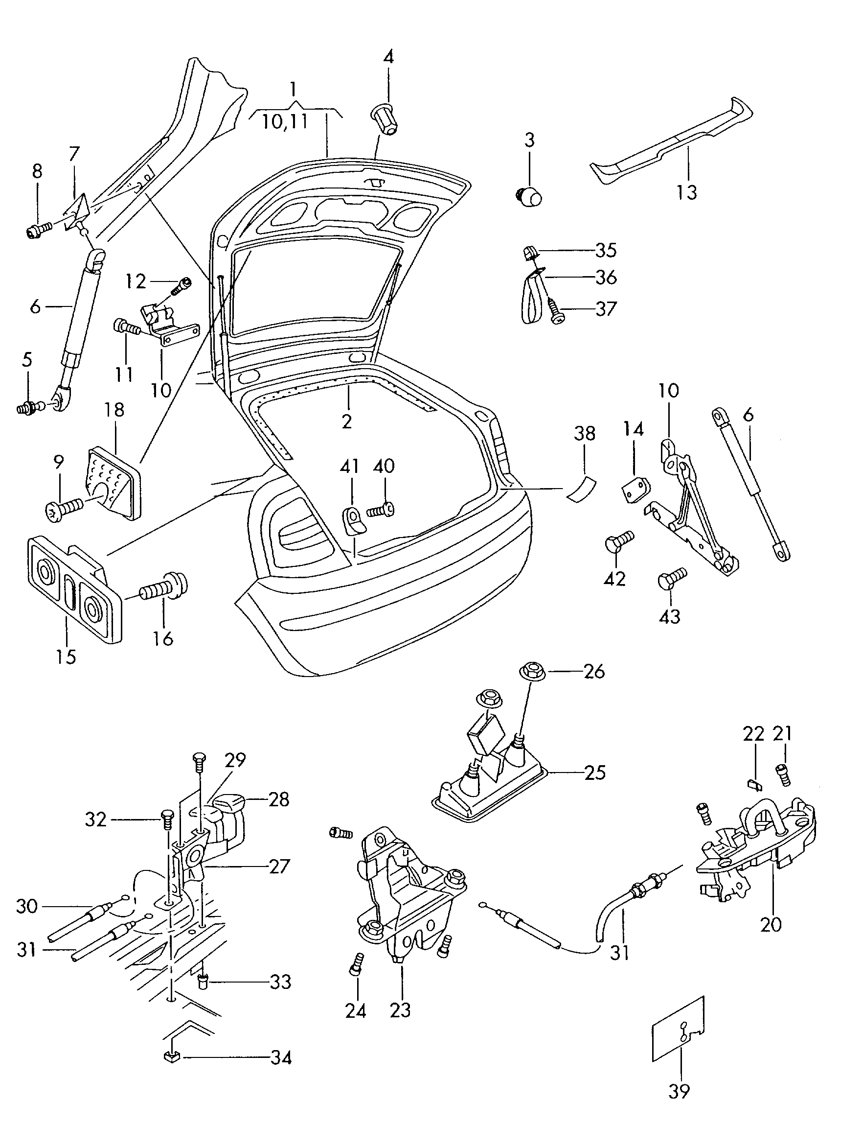 VAG 6Y0 827 574 M - Katkaisija, takaluukun lukitus inparts.fi