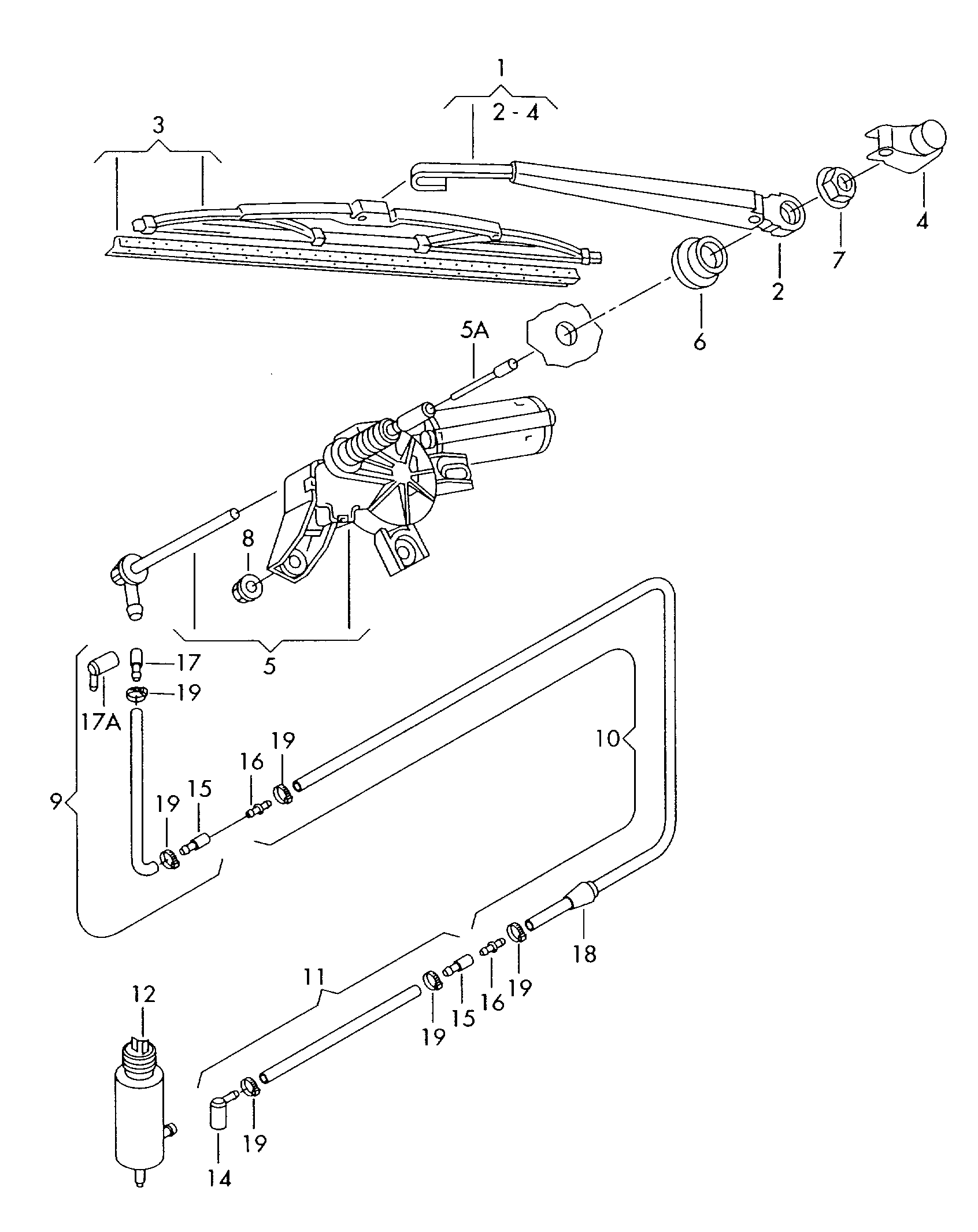 VAG 6Y0 955 425 - Tuulilasinpyyhkimen varsi, lasinpesu inparts.fi