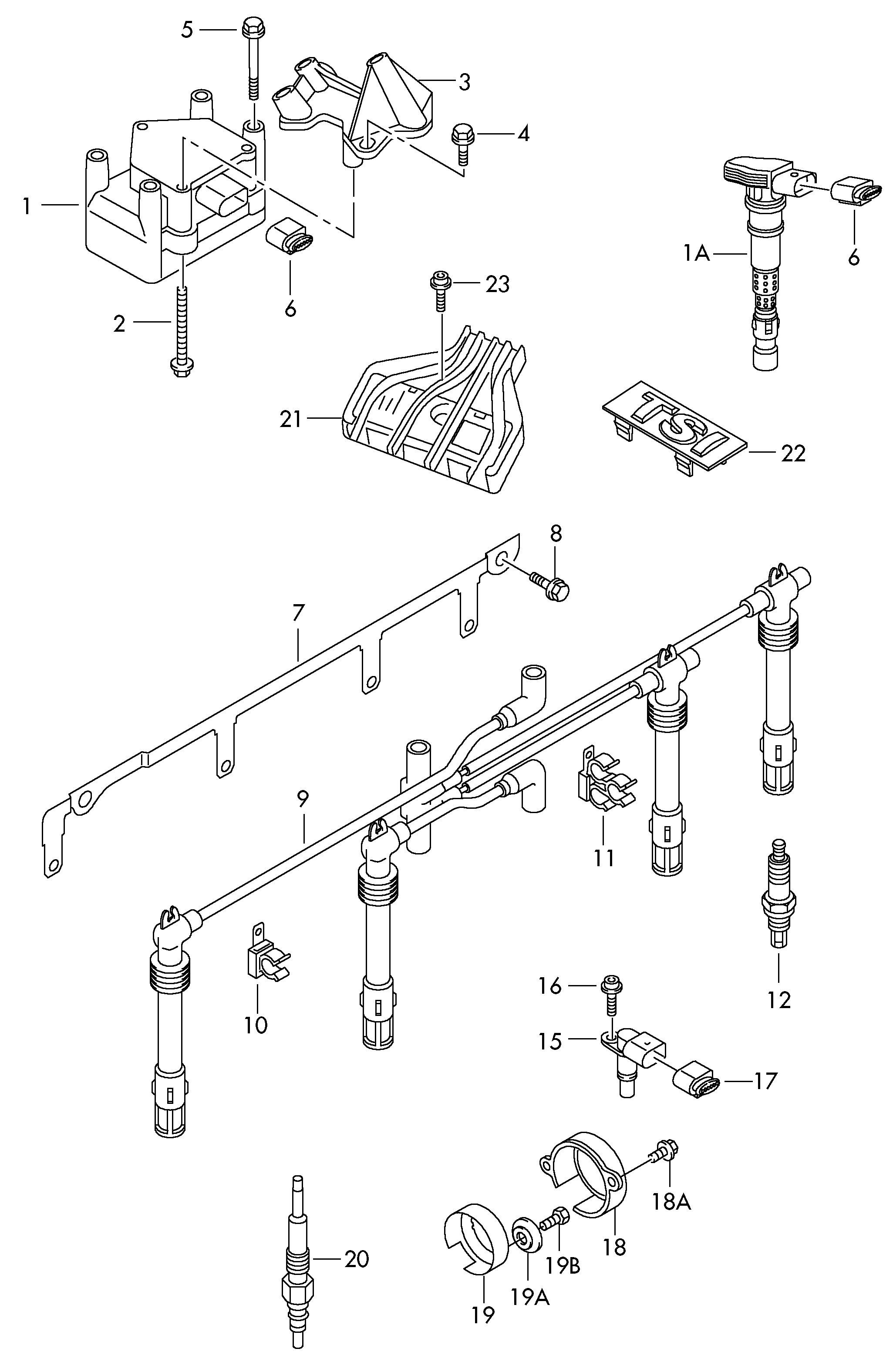 Skoda 03F 905 430 D - Sytytysjohtosarja inparts.fi