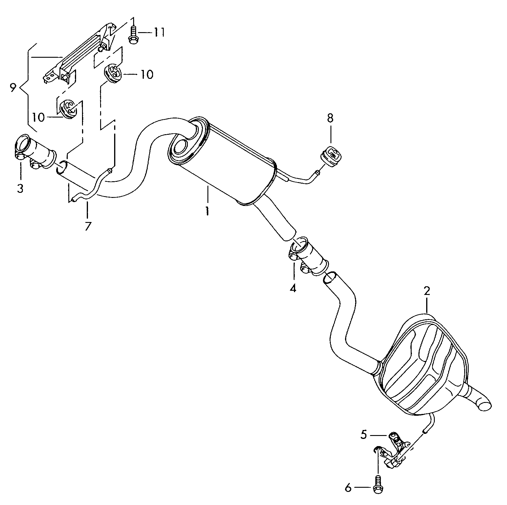 VW 1K0253141L - Putkenliitin, pakoputkisto inparts.fi