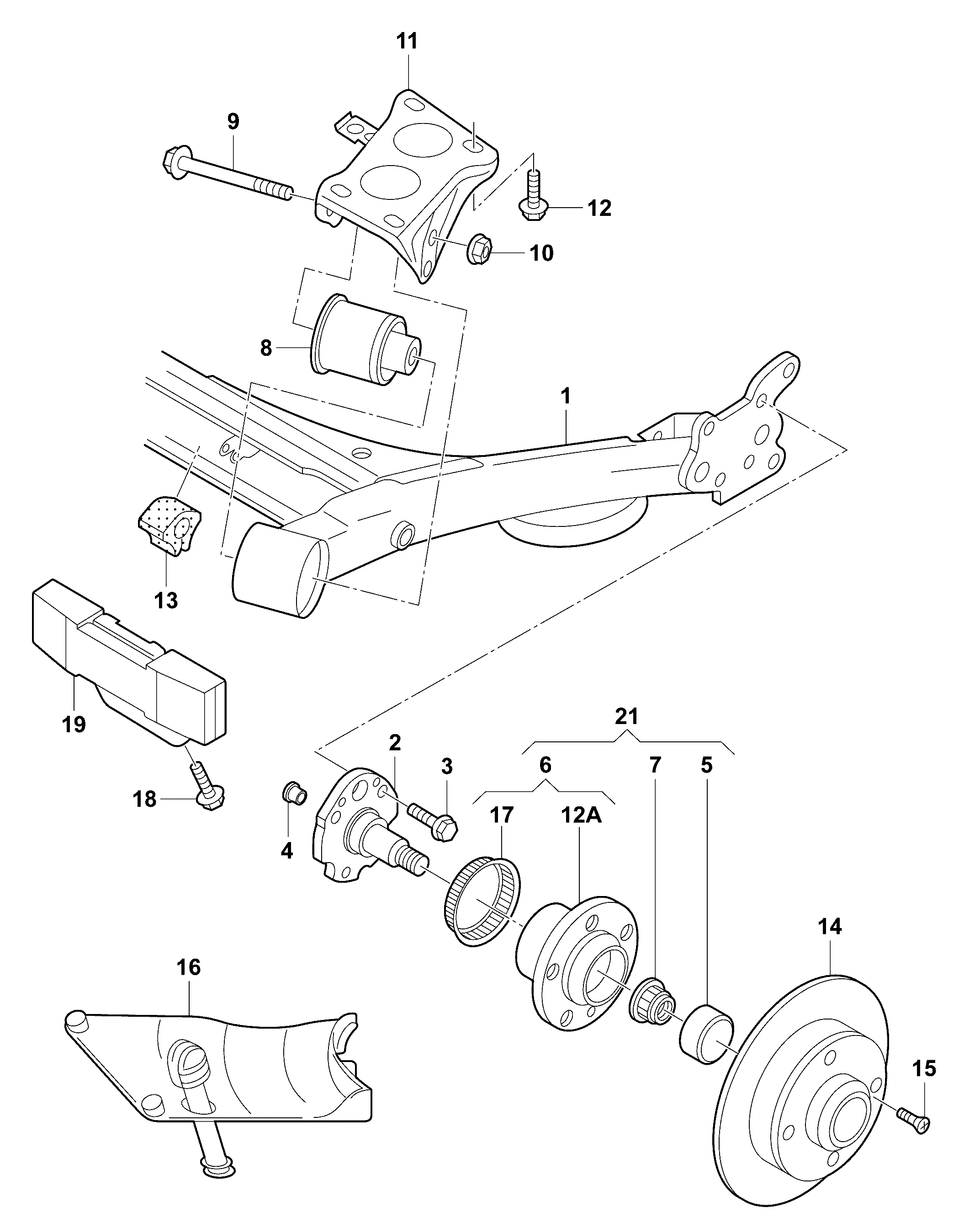 Seat 6R0 501 541 A - Akselinripustus inparts.fi