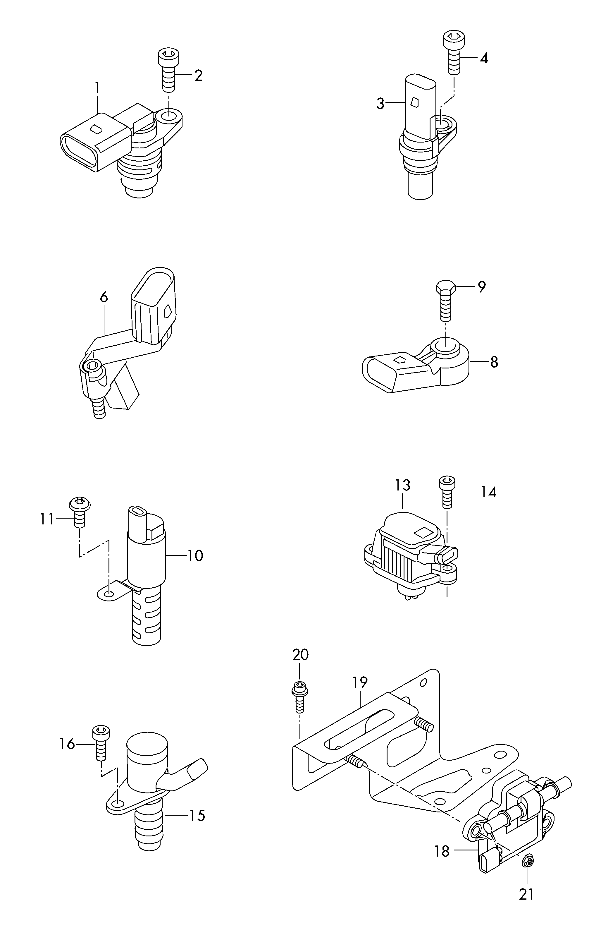 Skoda 04C 907 601 - Tunnistin, nokka-akselin ajoitus inparts.fi