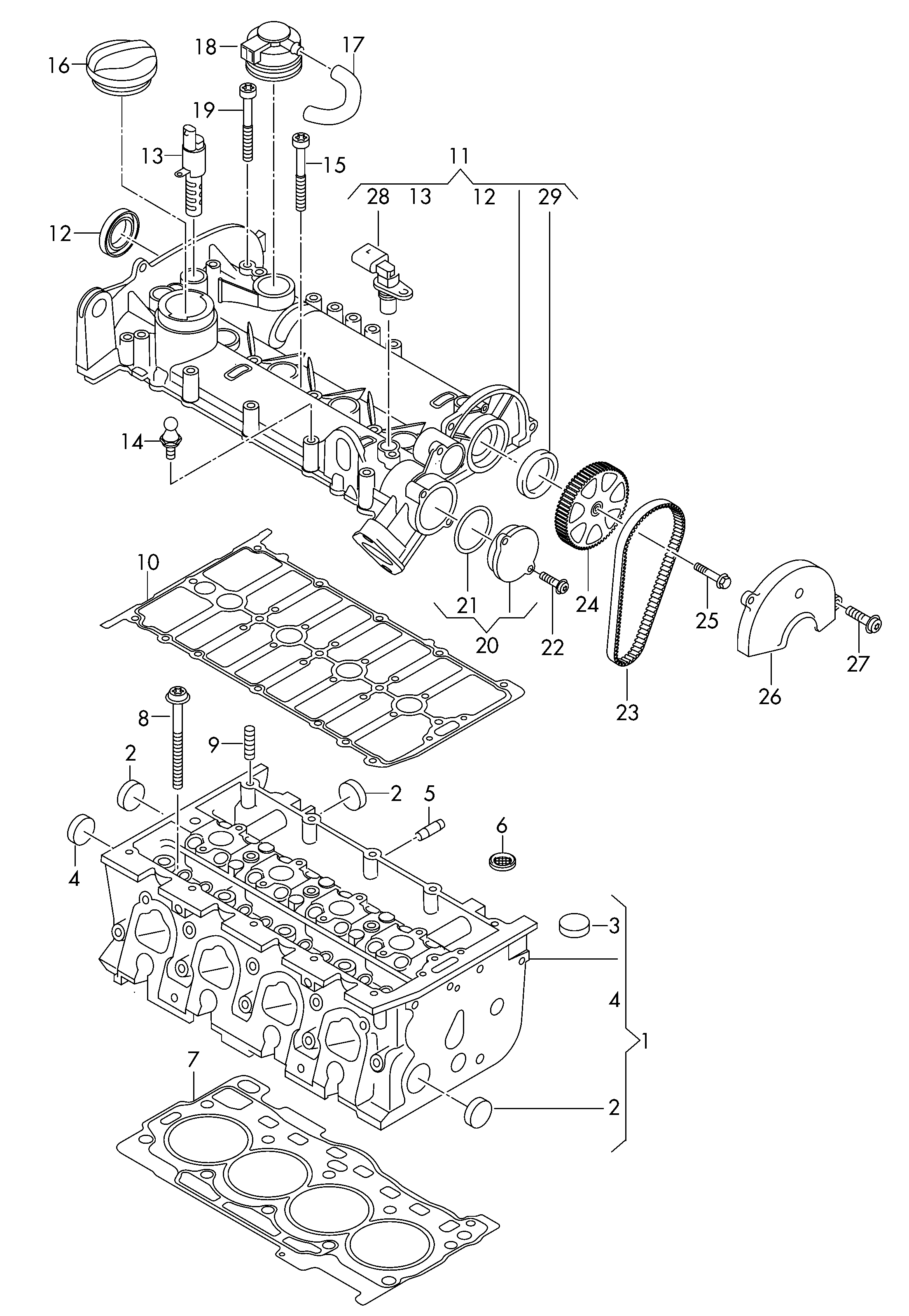 Seat 04E 103 085 - Akselitiiviste, nokka-akseli inparts.fi