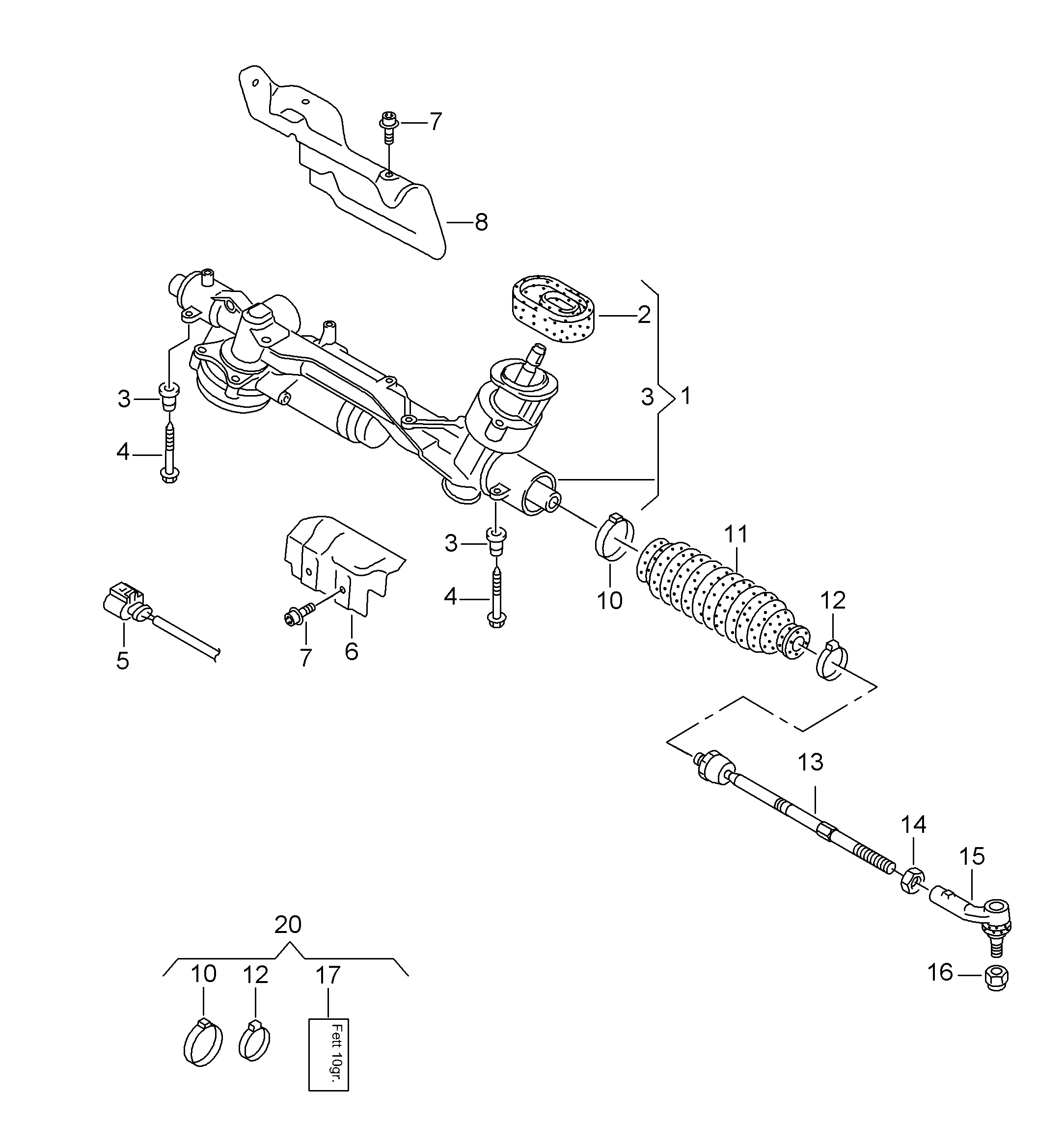 Skoda N   105 524 02 - Korjaussarja, pyöräntuenta inparts.fi