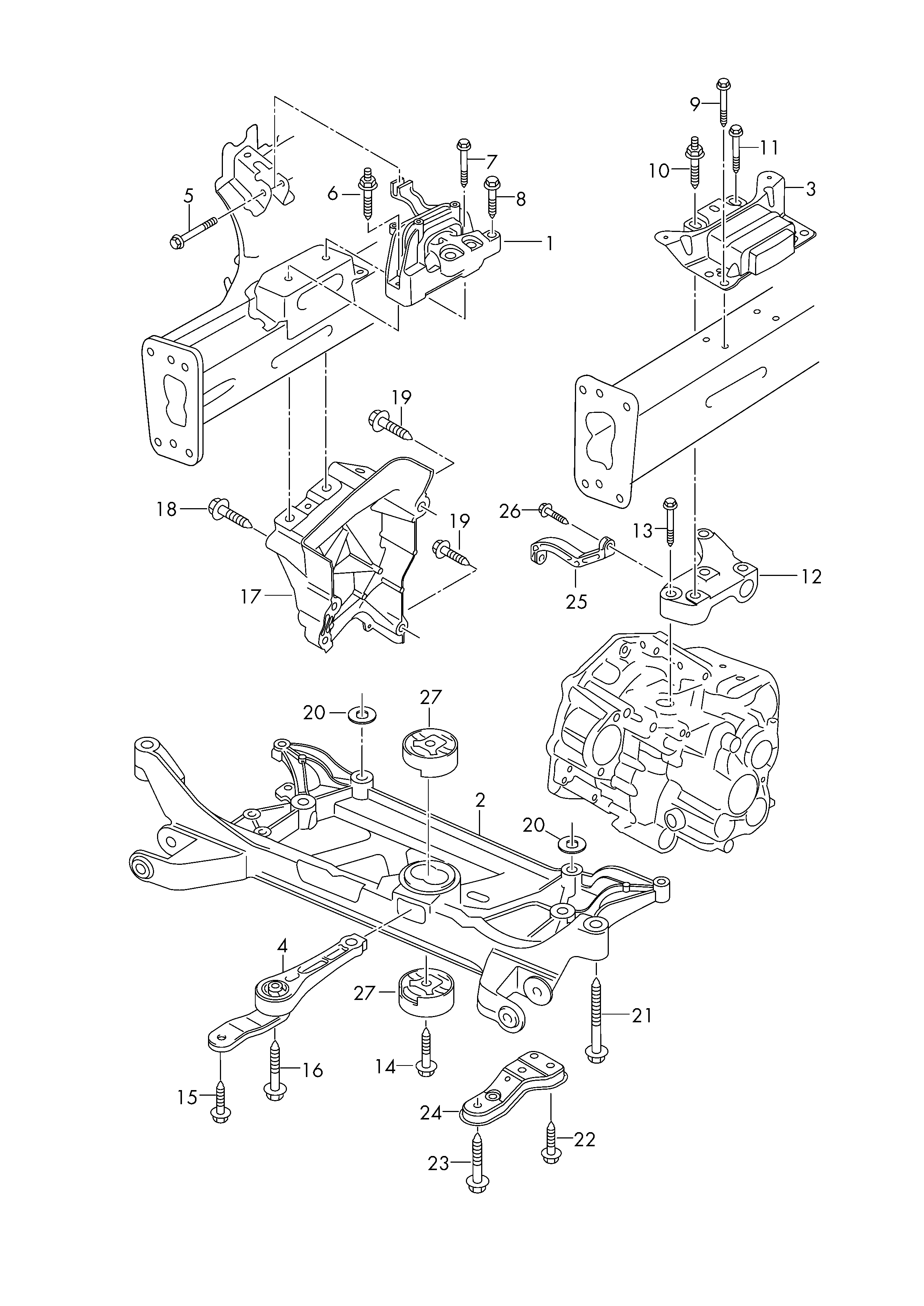 VAG 5Q0 199 555 R - Vaihteiston ripustus inparts.fi