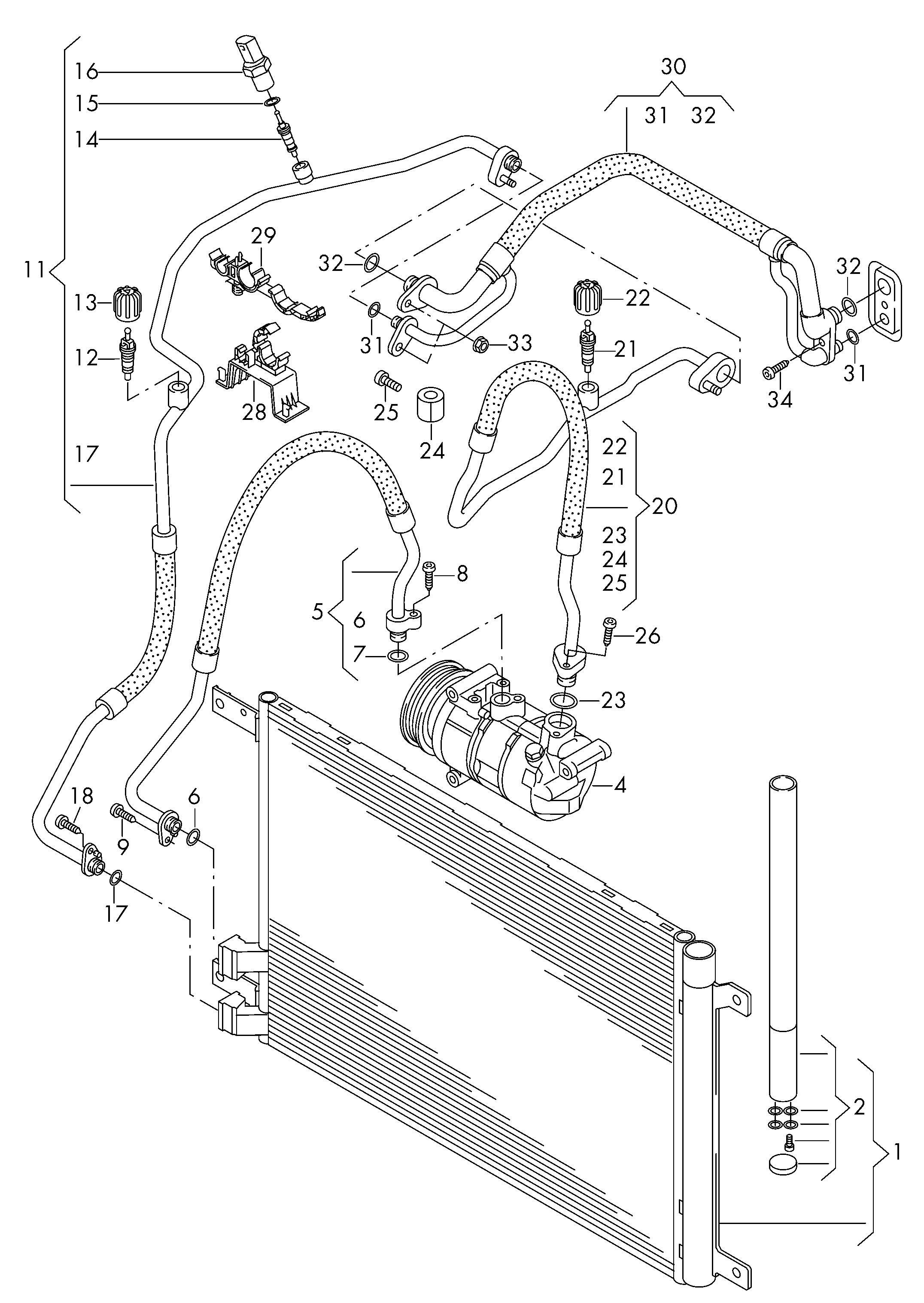 Porsche 4H0959126A - Painekytkin, ilmastointilaite inparts.fi