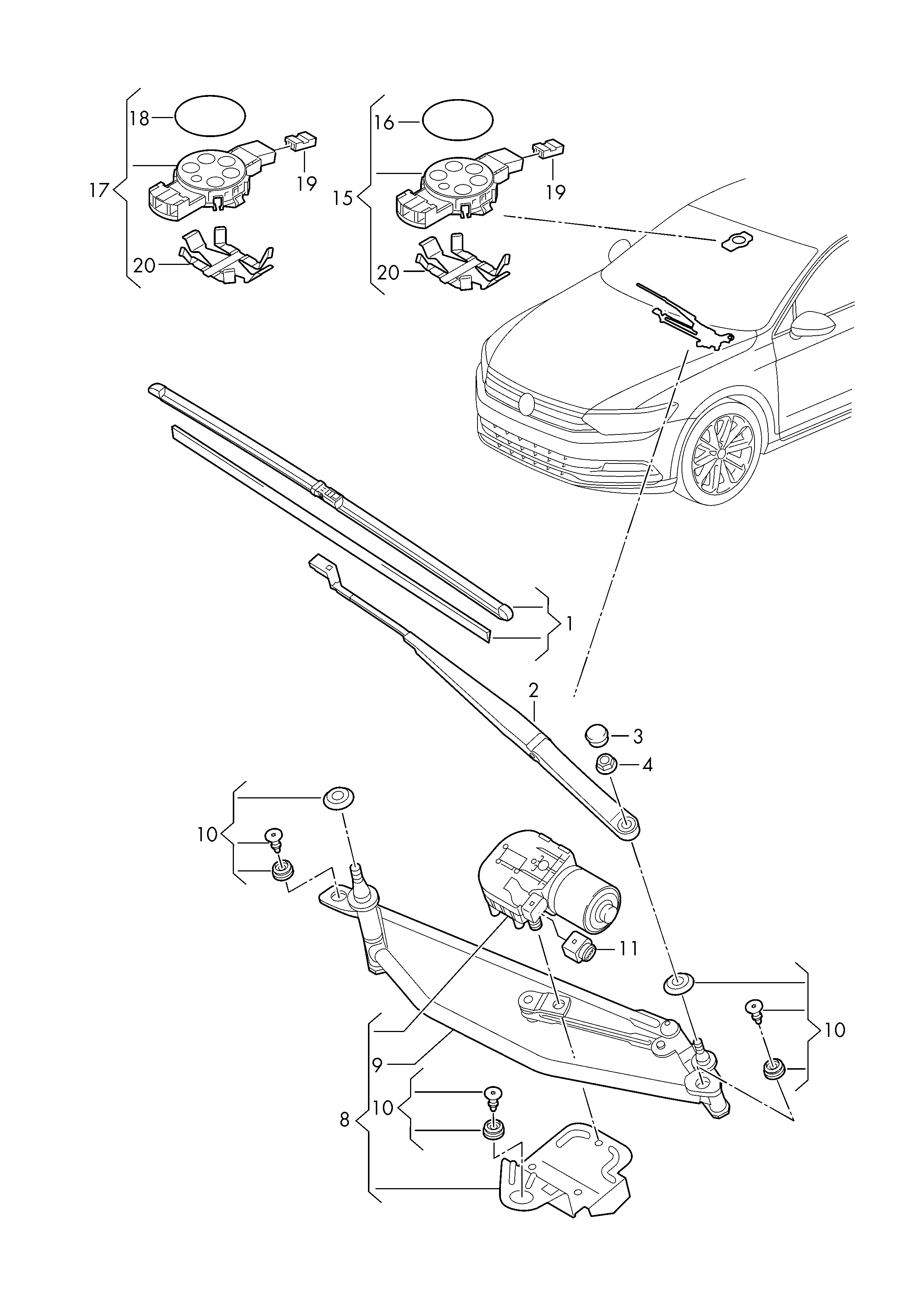 Skoda 3V1955425 - Pyyhkijänsulka inparts.fi