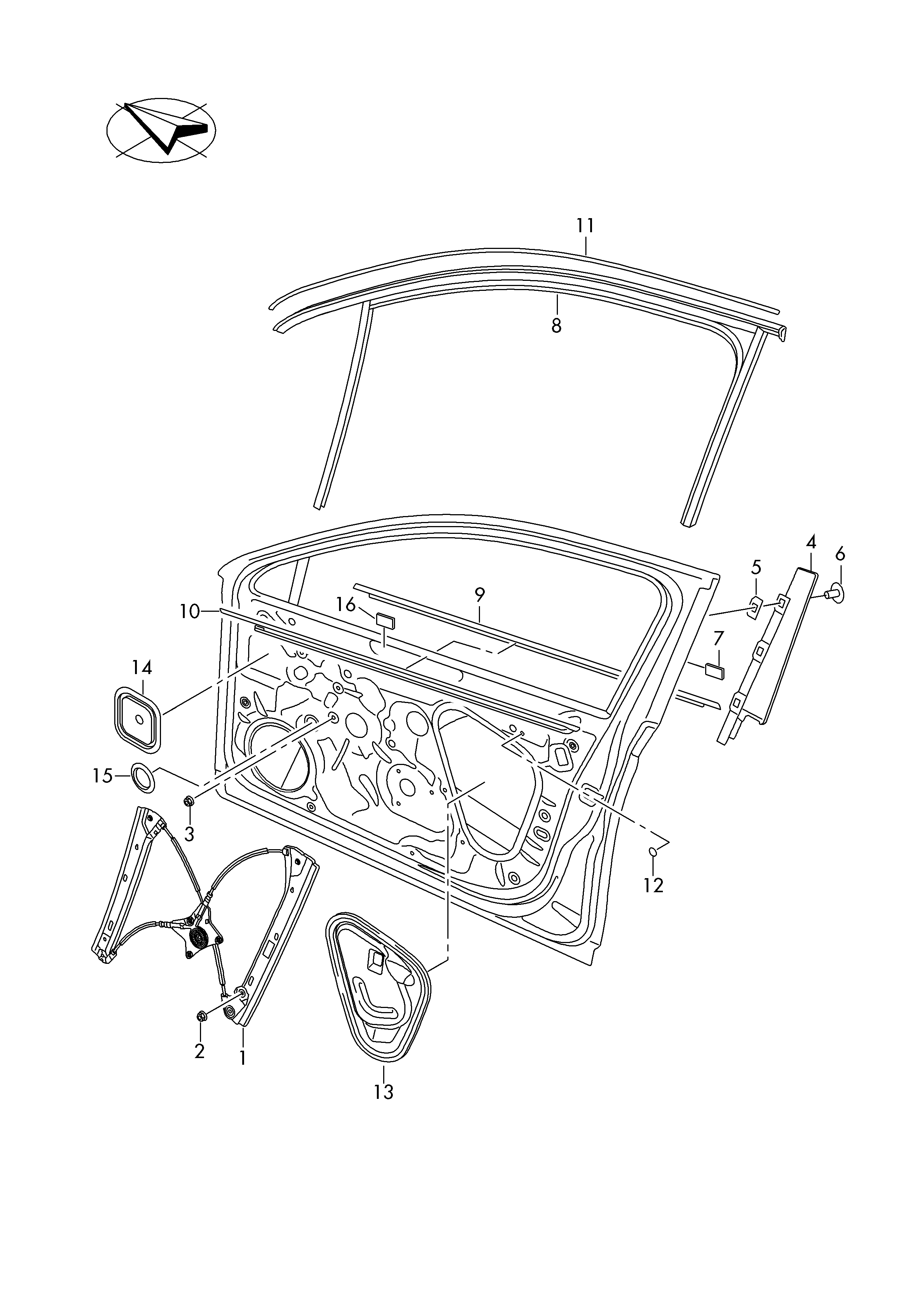 VW 3V0 837 461 - Lasinnostin inparts.fi