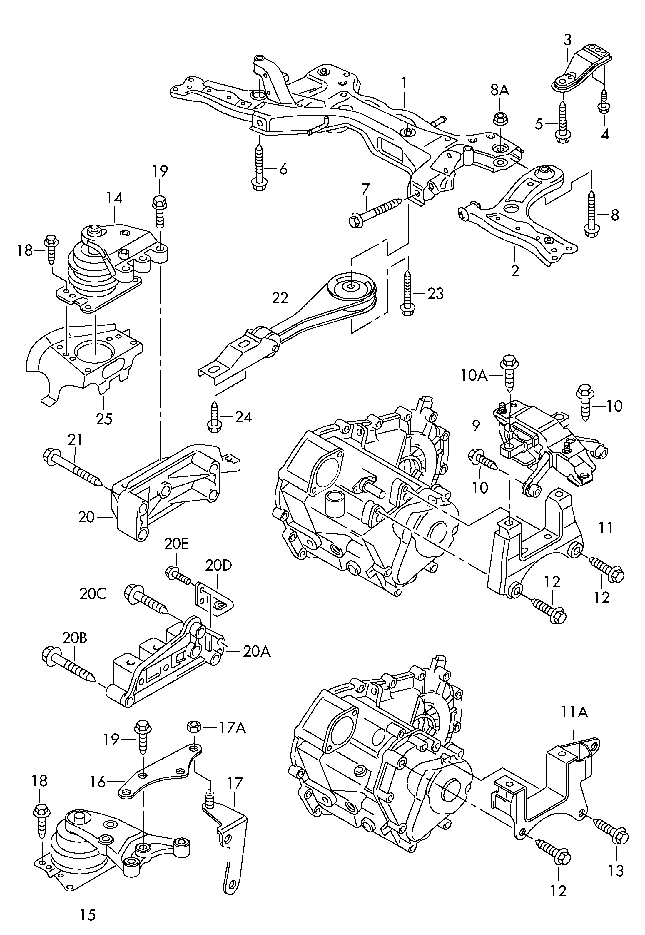 Skoda 6Q0 199 851 BD - Moottorin tuki inparts.fi