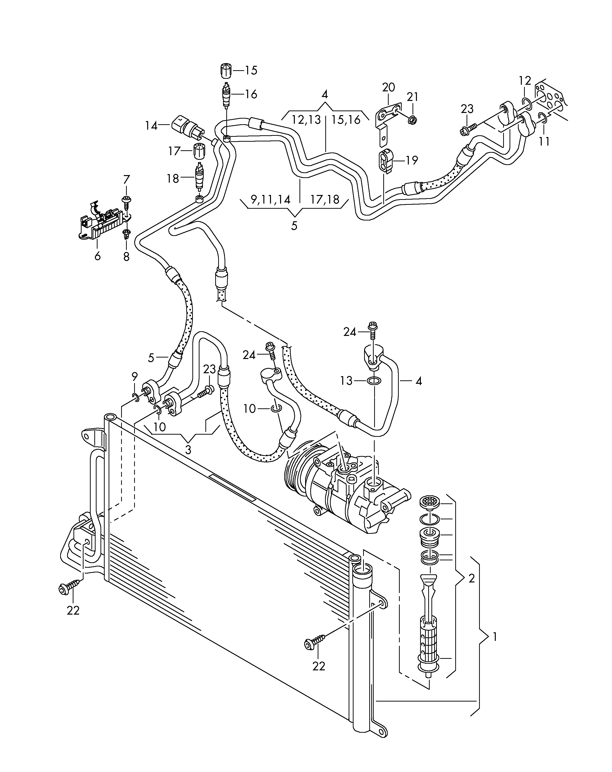 VW 6R0820411S - Lauhdutin, ilmastointilaite inparts.fi