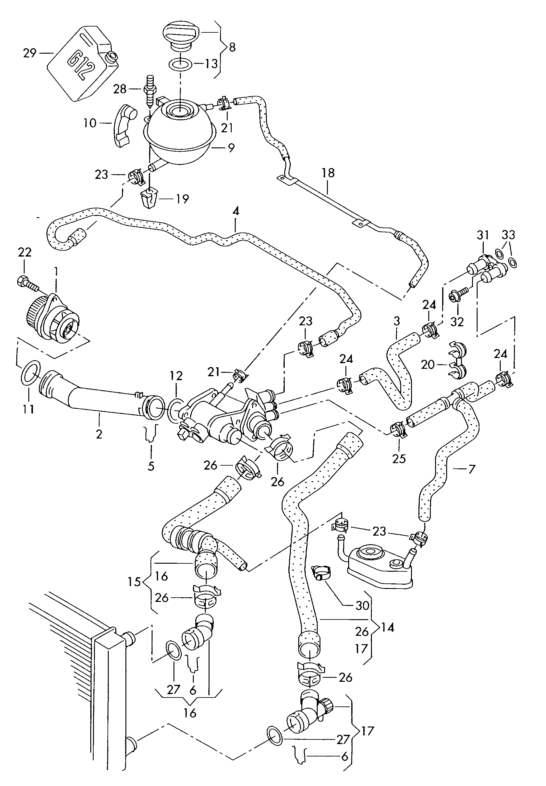 VAG 6Q0 122 101 AQ - Jäähdyttimen letku inparts.fi