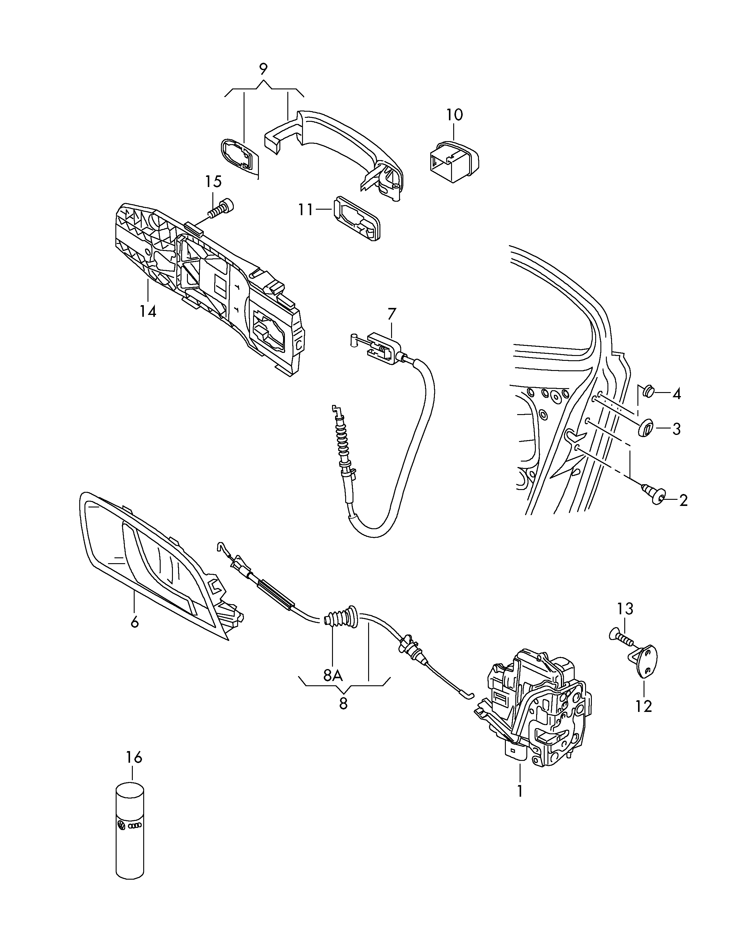 Skoda 5K4 839 015 F - Ovilukko inparts.fi