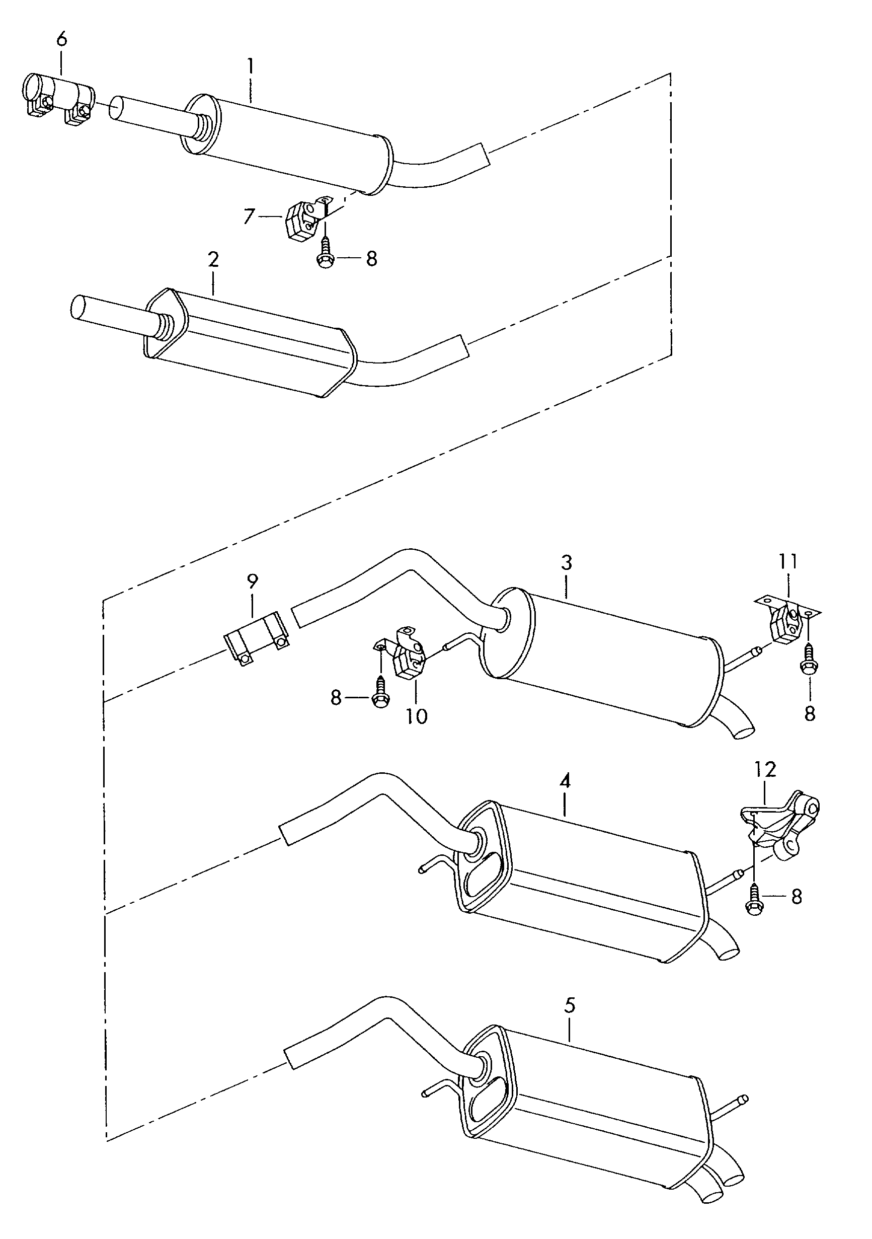 Seat JZW253209AB - Keskiäänenvaimentaja inparts.fi