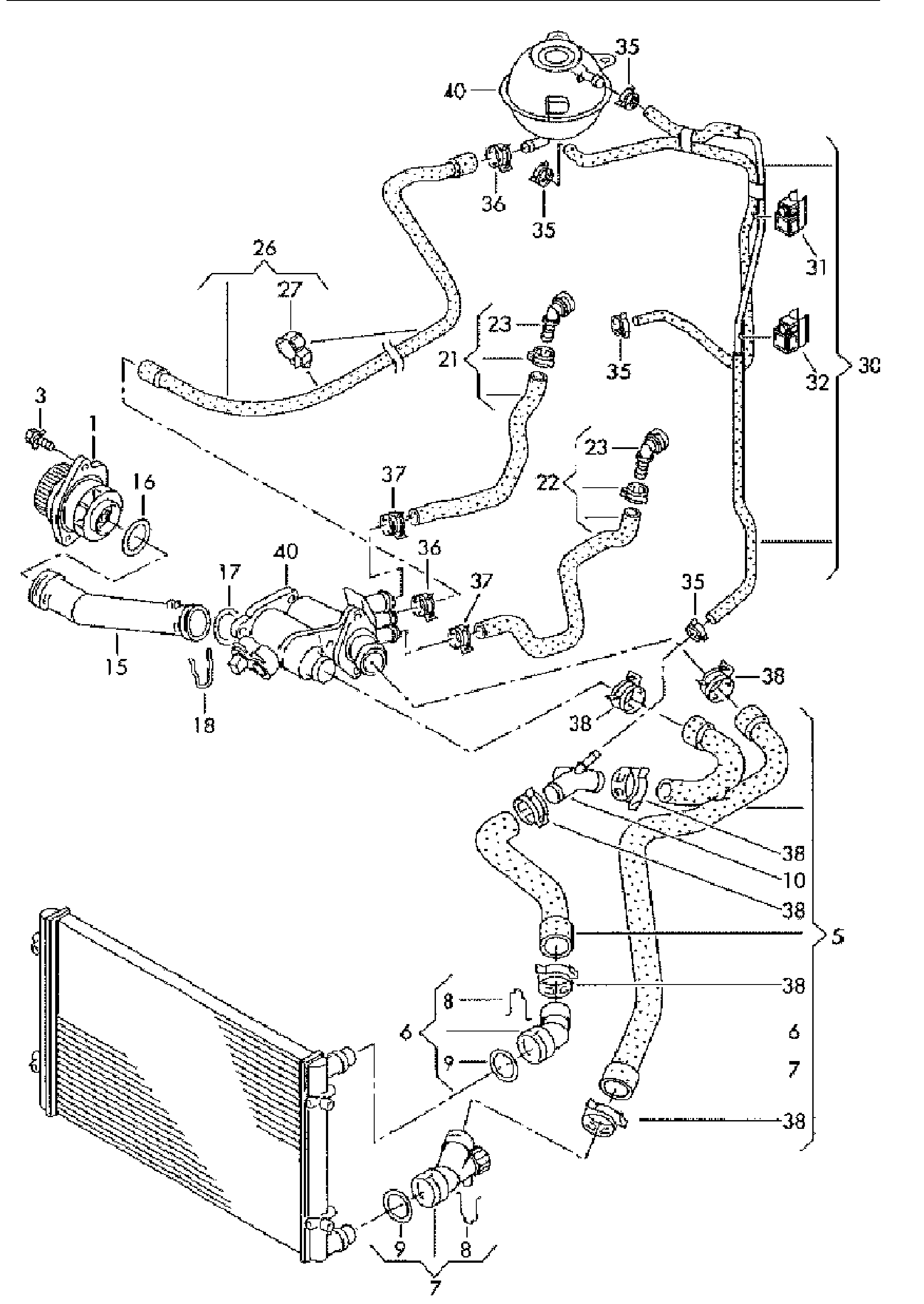 Skoda 032 121 666 - Tiiviste, jäähdytys inparts.fi