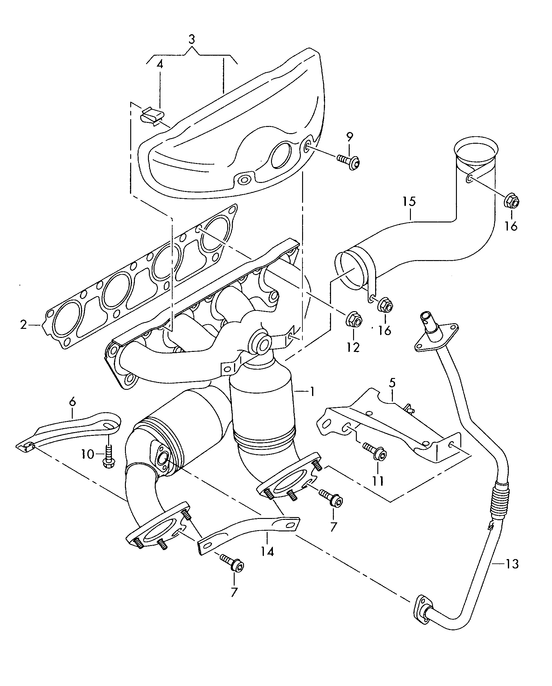 VAG 06B253039E - Tiiviste, pakoputki inparts.fi