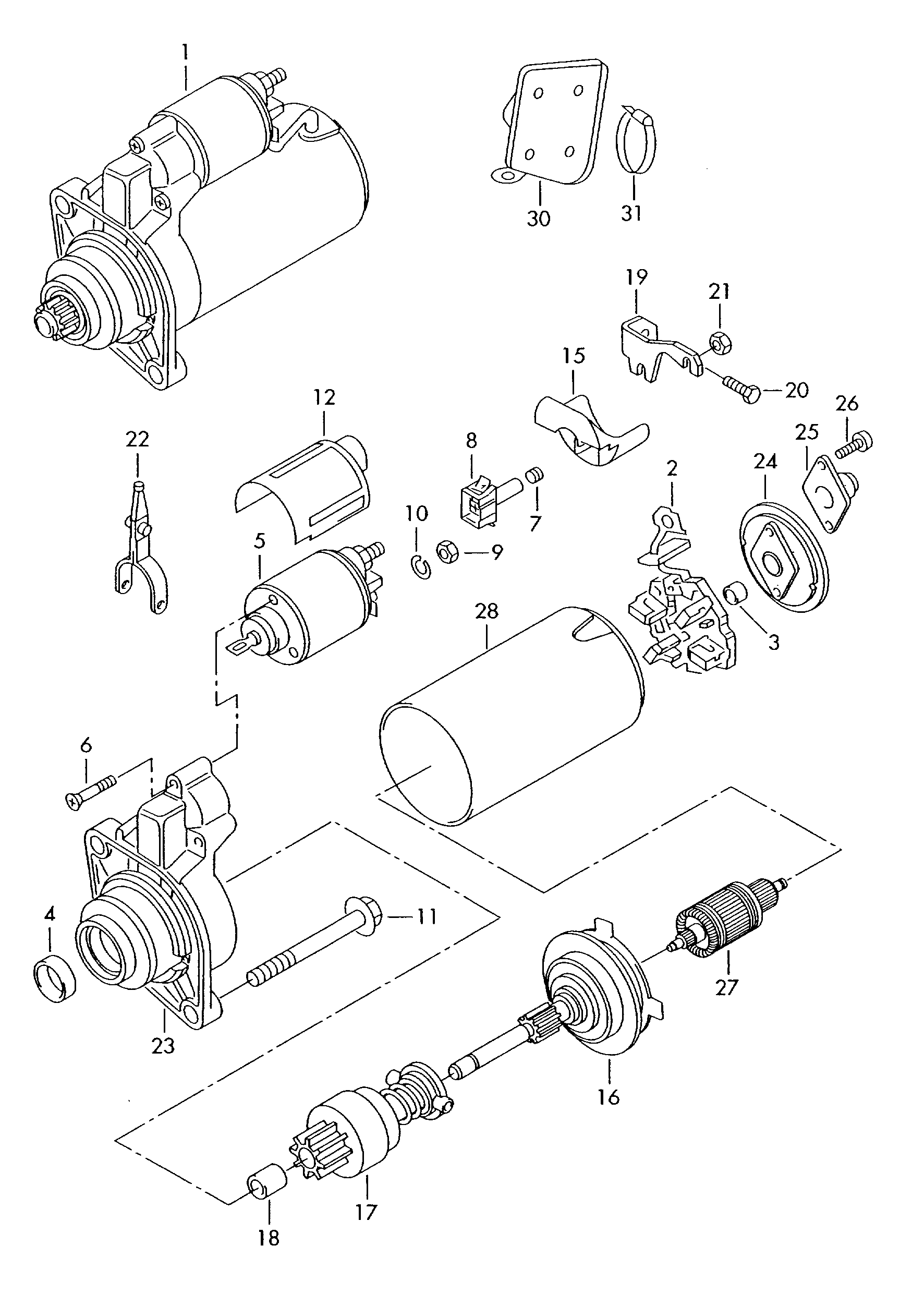 VAG 06B 911 023 A - Käynnistinmoottori inparts.fi