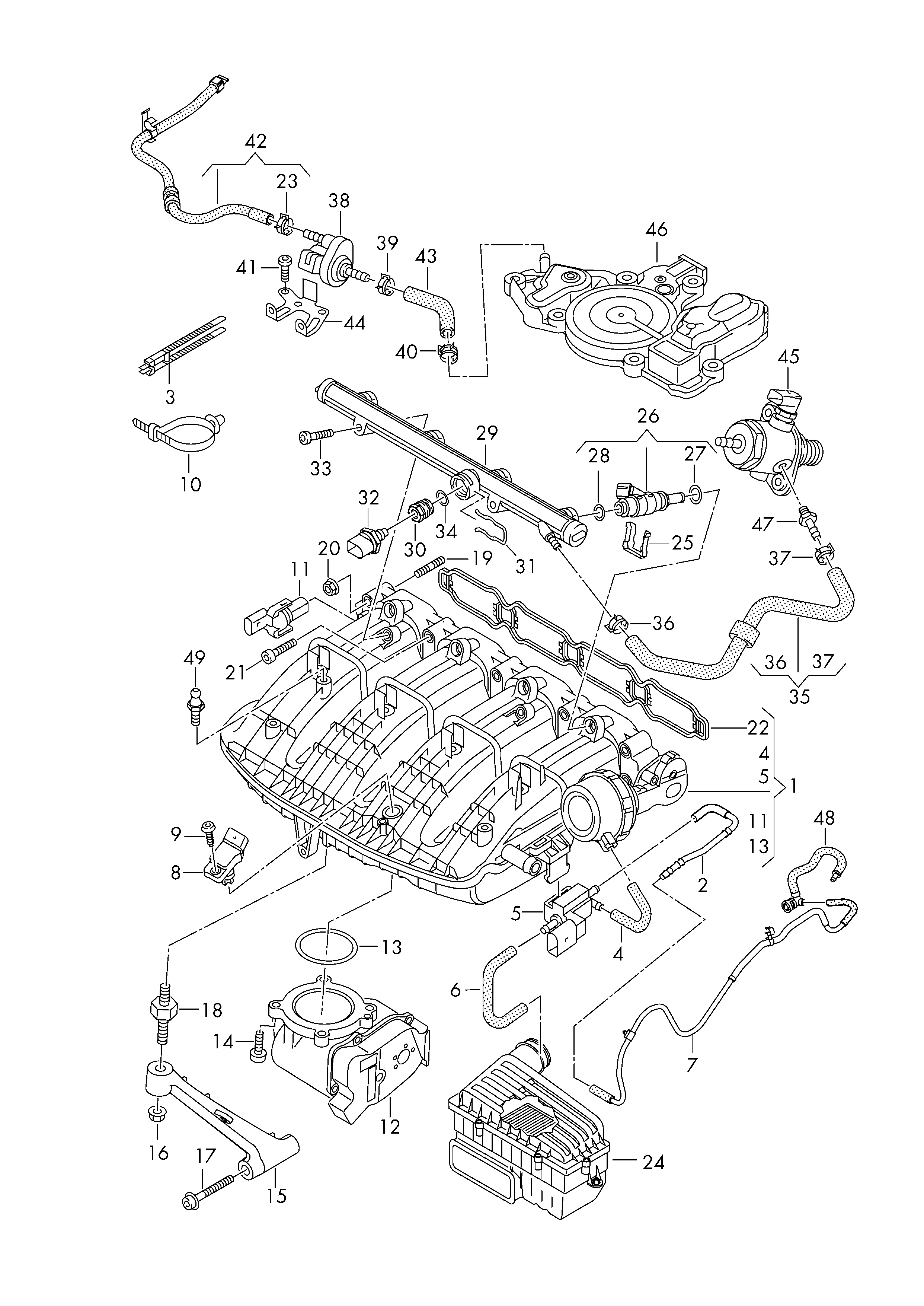 Seat 06K 907 386D - Tunnistin, kaasuläppä inparts.fi