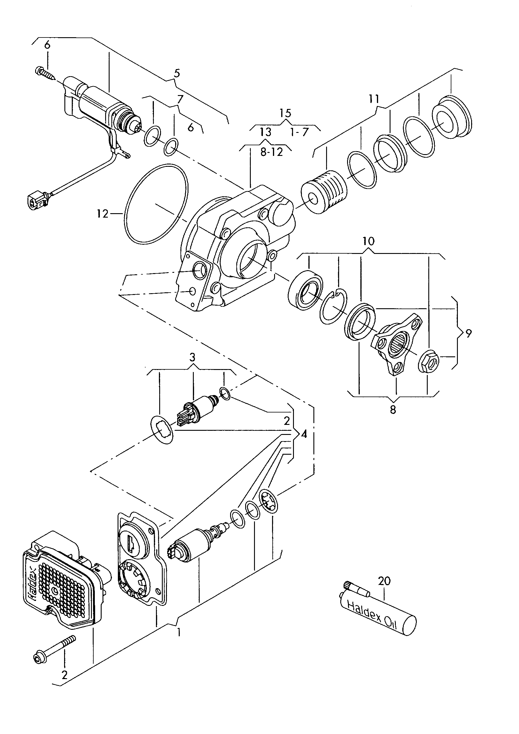 VW G 055 175 A2 - Öljy, nelivedon lamellikytkin inparts.fi