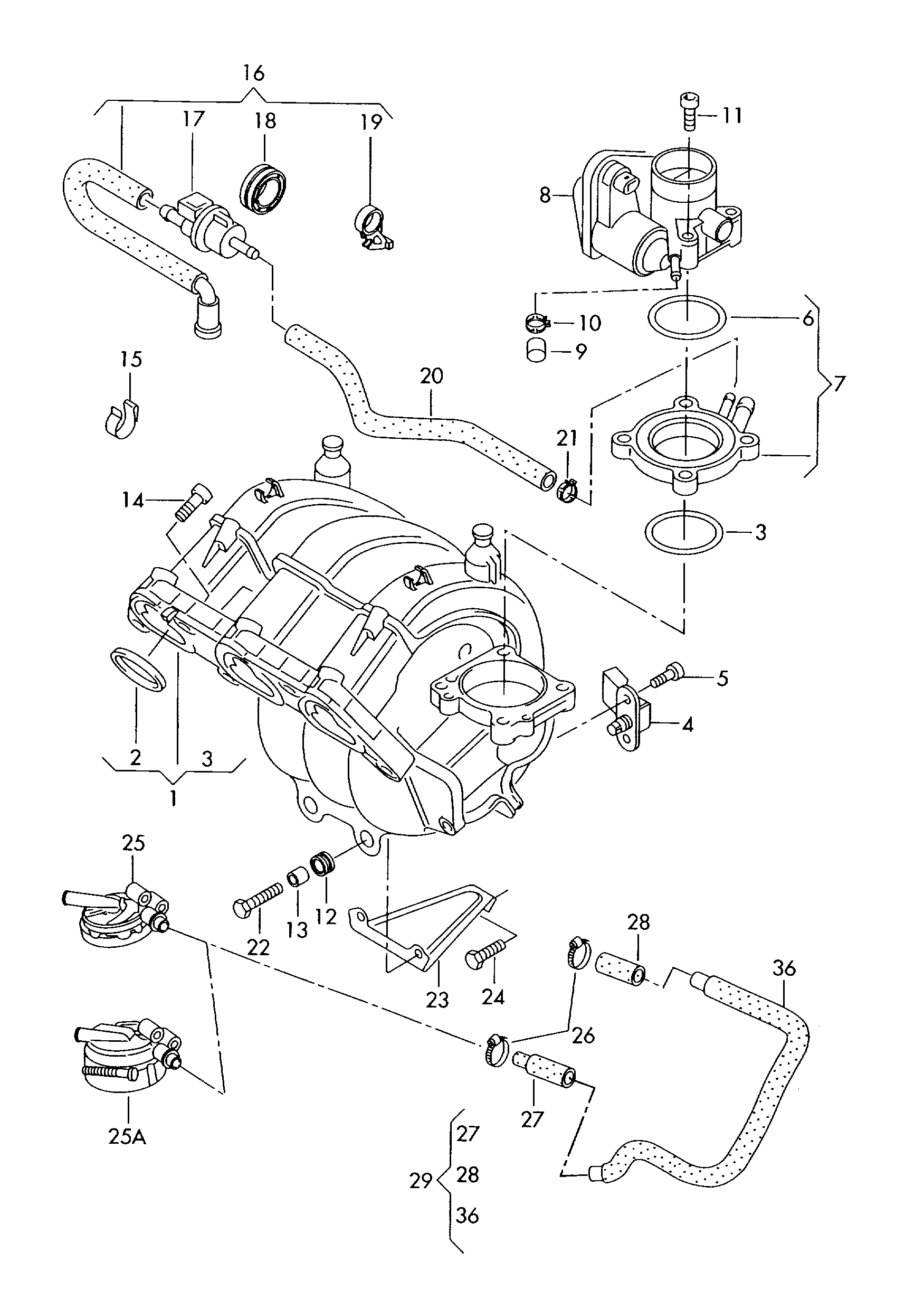 Seat 03D 133 062 E - Kaasuläpän kotelo inparts.fi