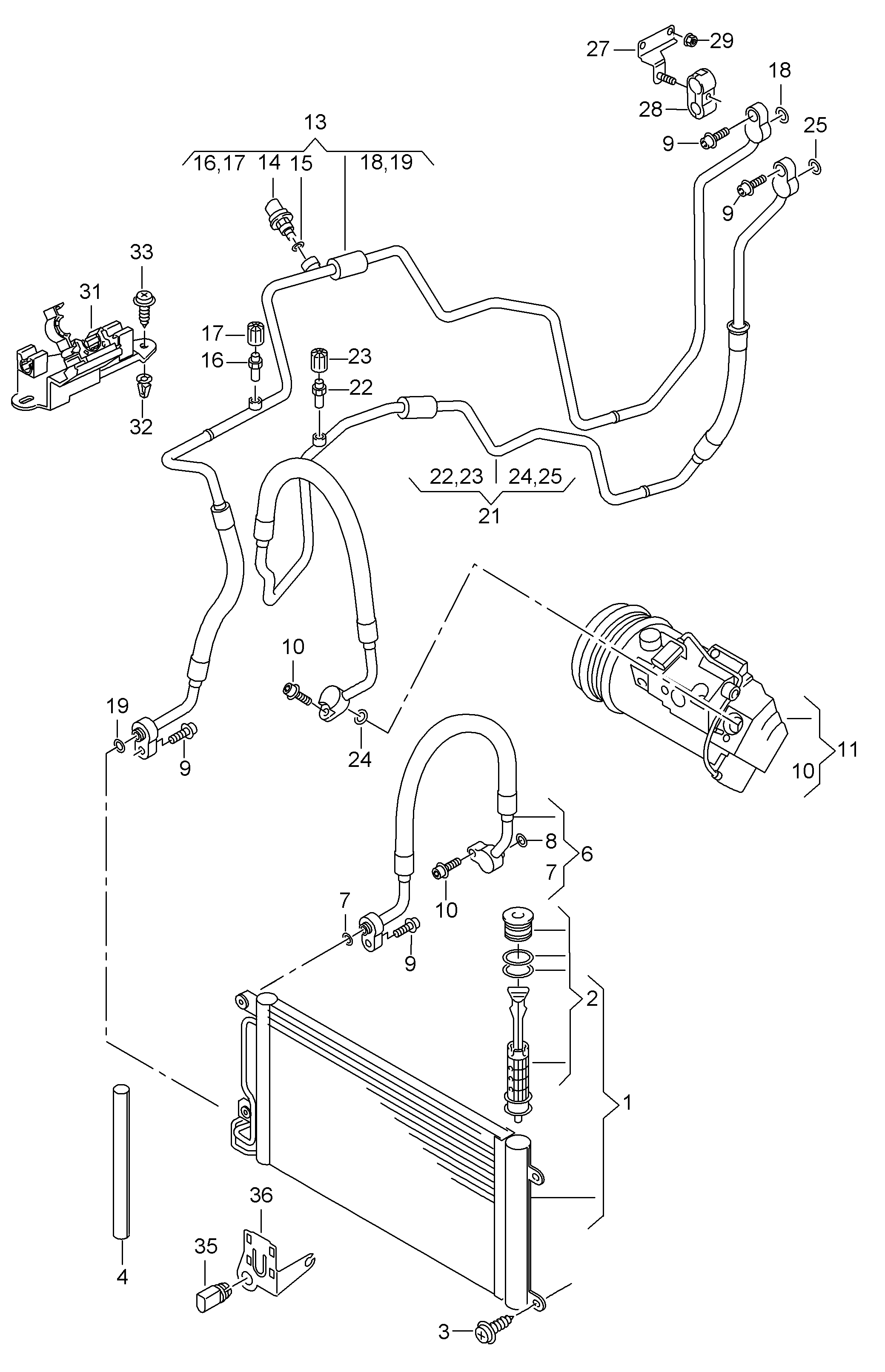 Seat 6C0816411B - Lauhdutin, ilmastointilaite inparts.fi