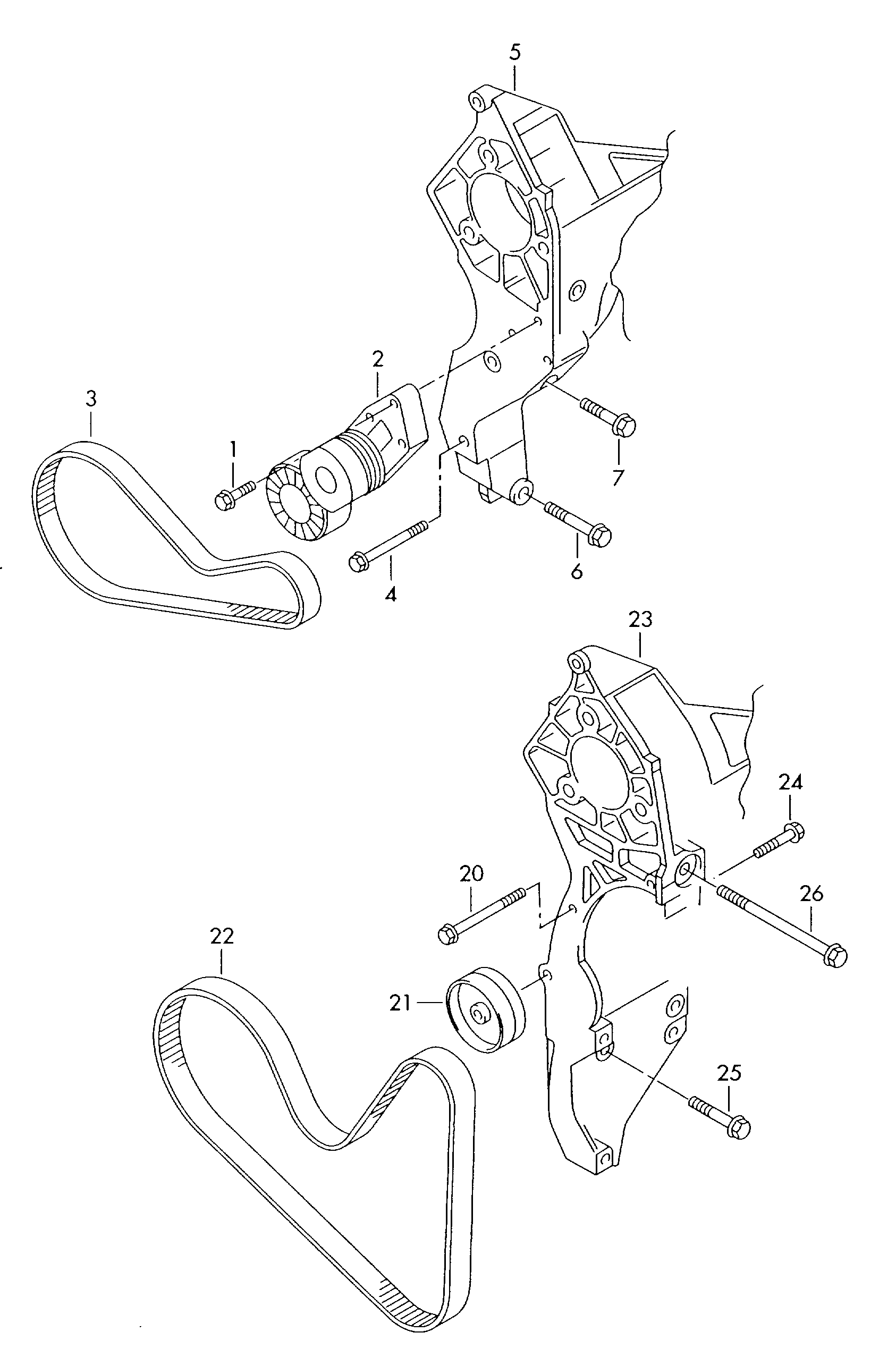 VAG 038903315AB - Hihnankiristin, moniurahihna inparts.fi