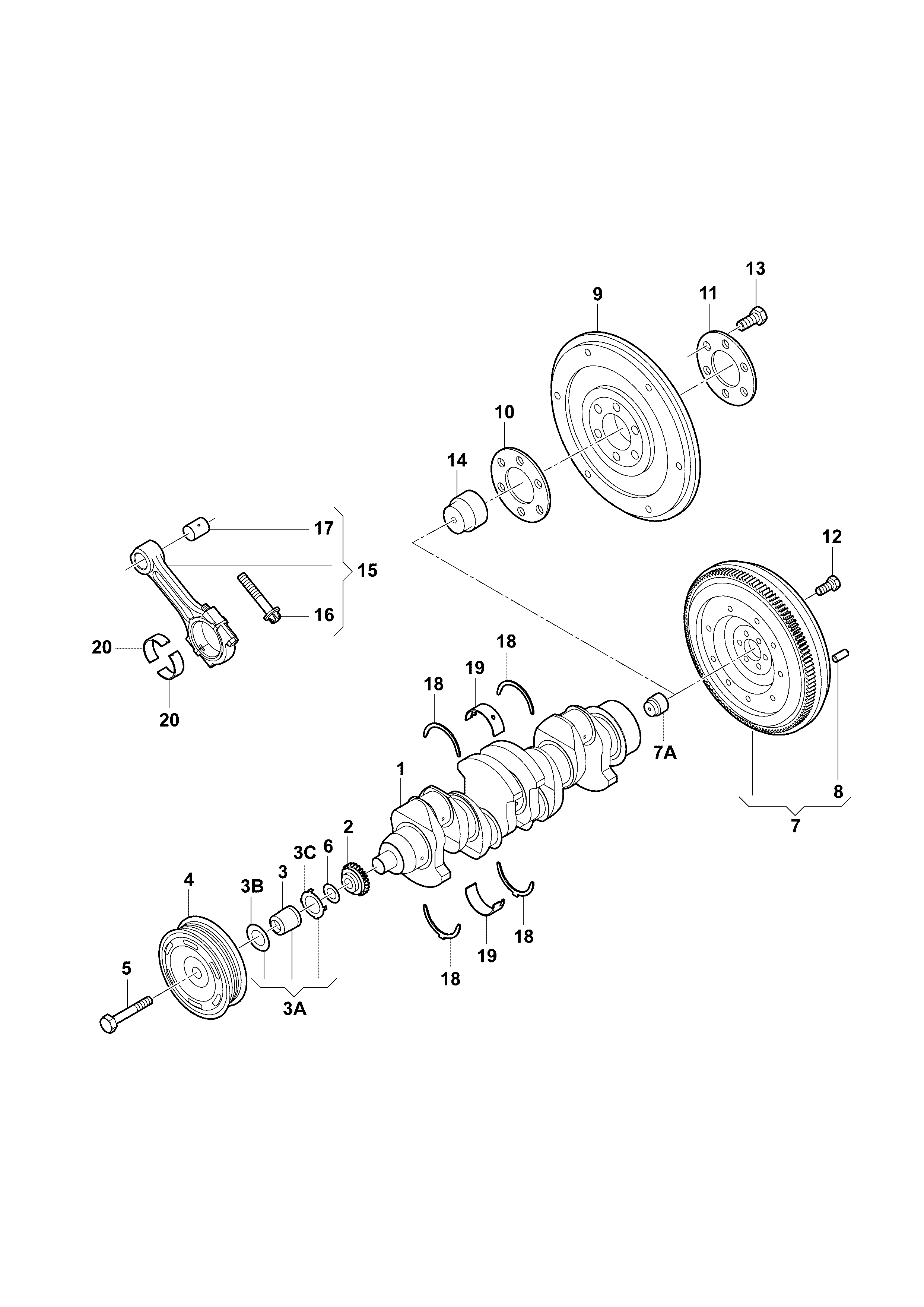 Seat 03C 105 255A - Hihnapyörä, kampiakseli inparts.fi