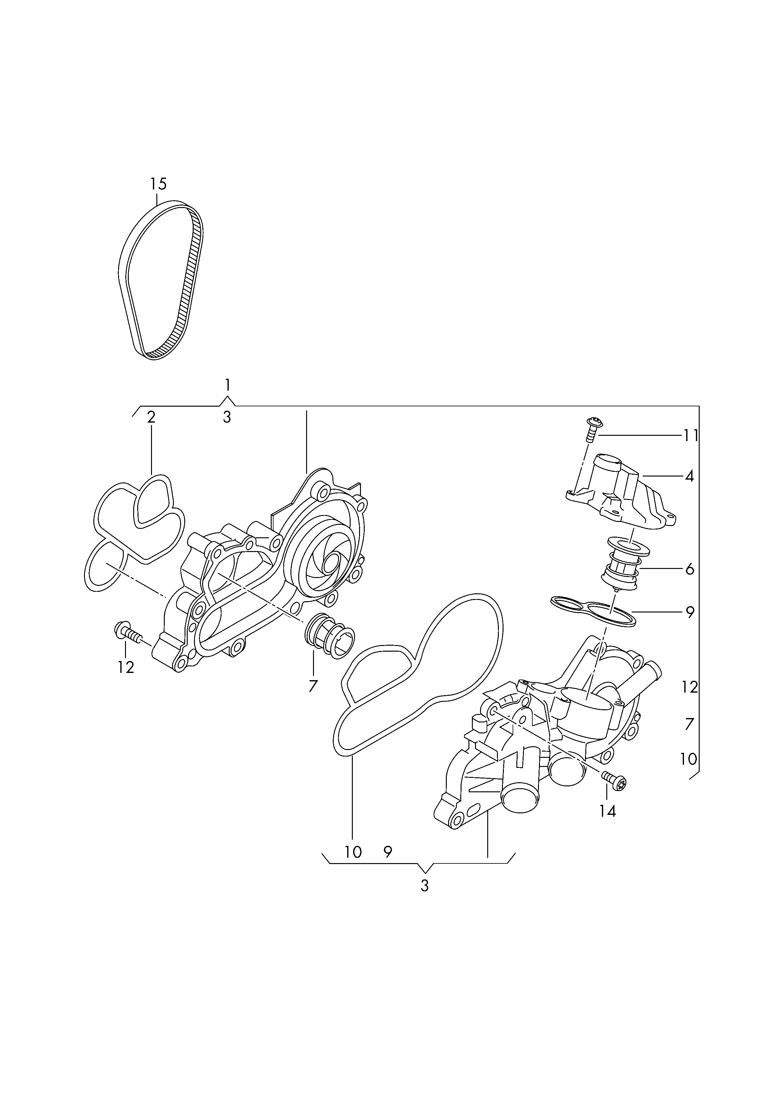 VW 04E 121 600 BG - Vesipumppu inparts.fi