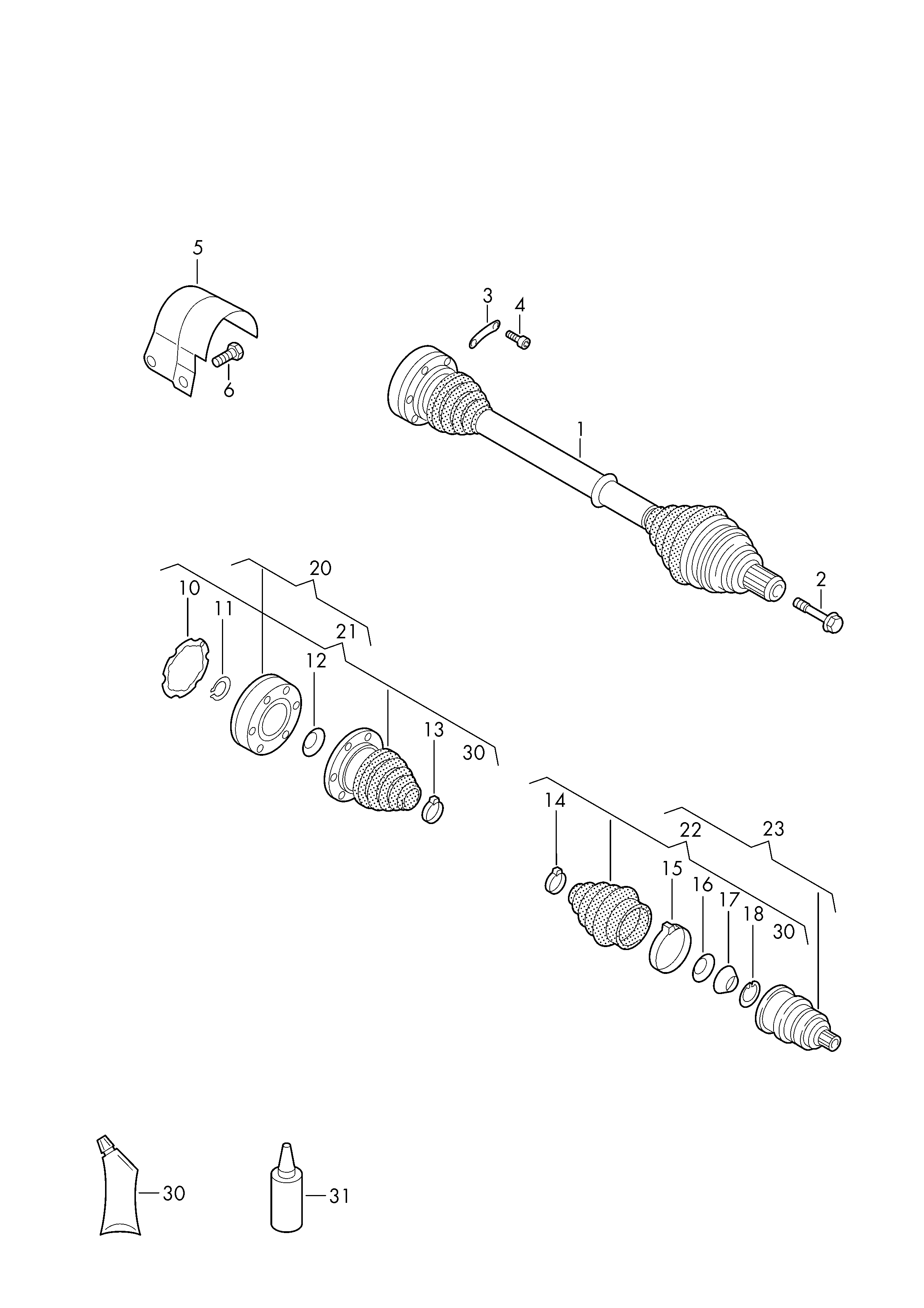 Skoda 5Q0407271B - Vetoakseli inparts.fi