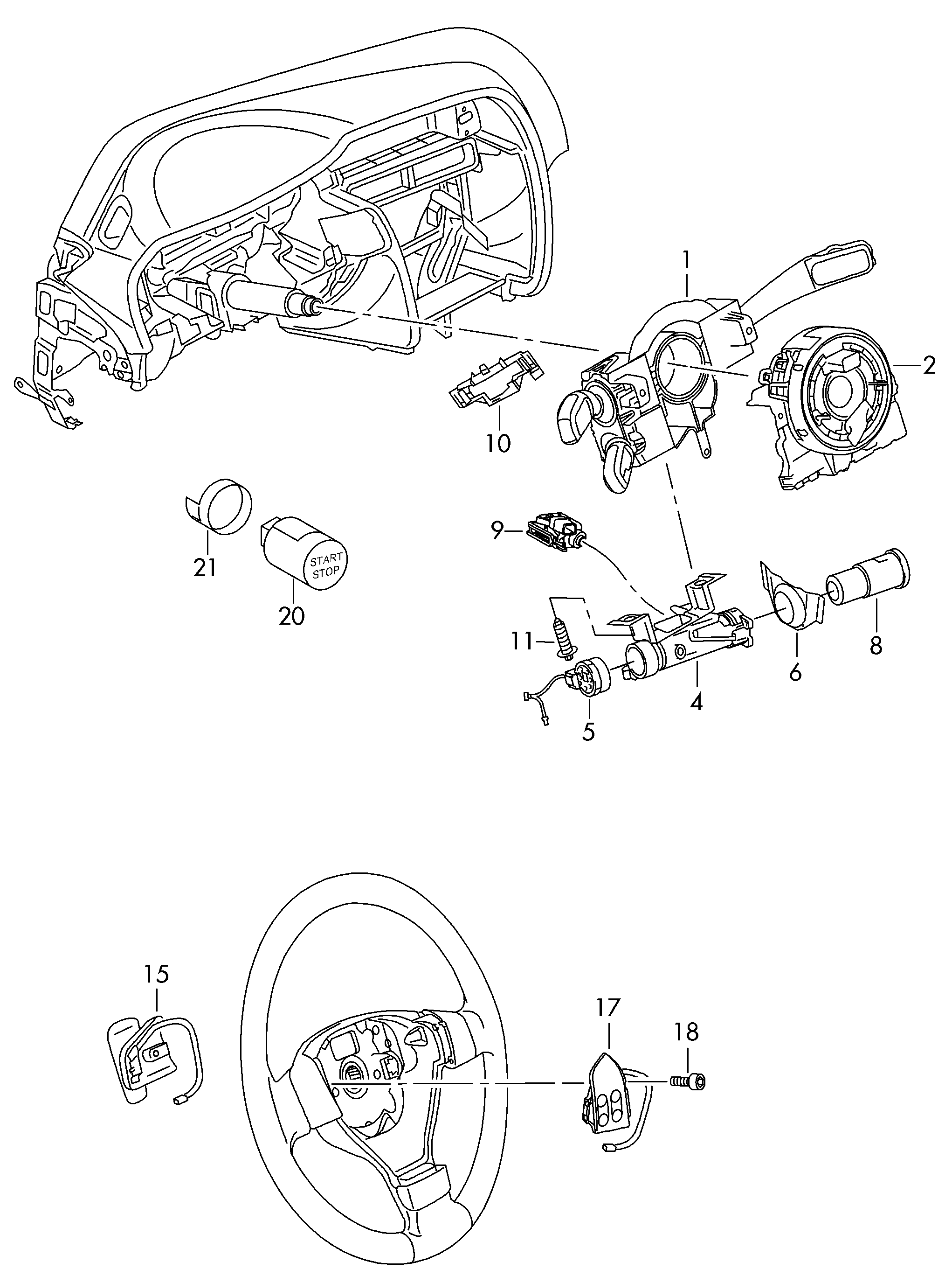 Skoda 5Q0 953 549 C - Kellojousi, airbag inparts.fi