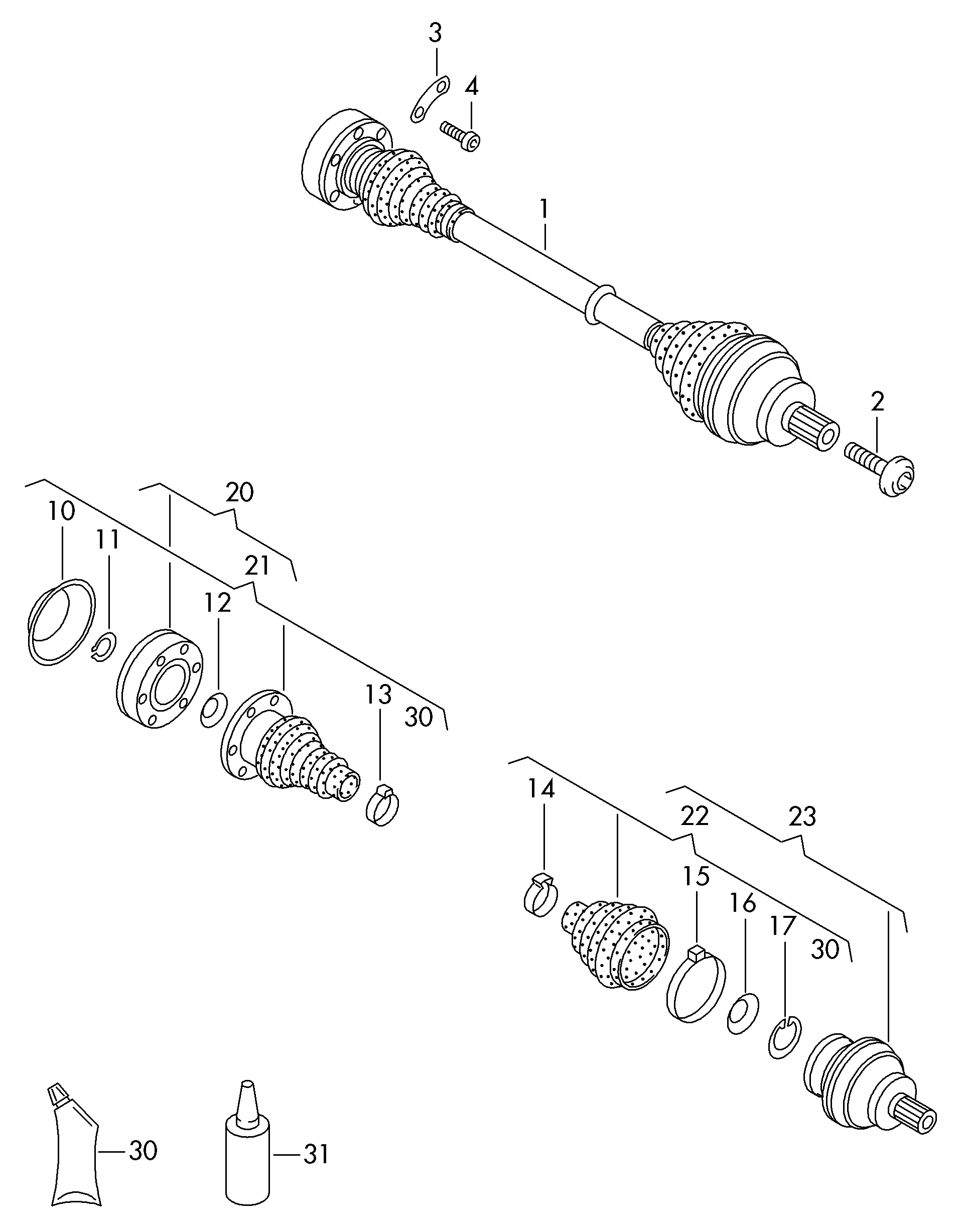 Seat 8V0 598 201 - Paljekumi, vetoakseli inparts.fi