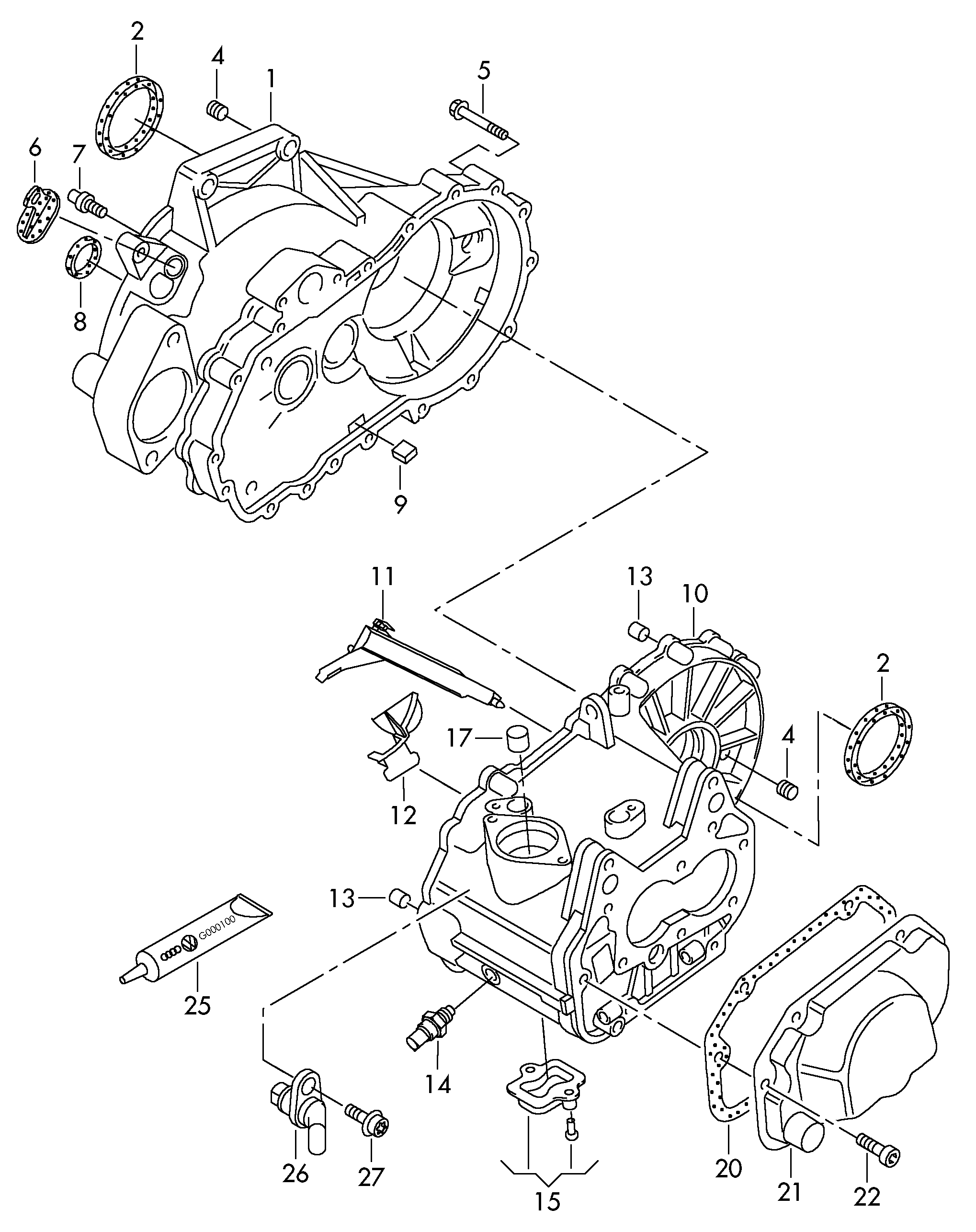 VAG WHT001937 - Tulpparuuvi, vaihteiston kotelo inparts.fi